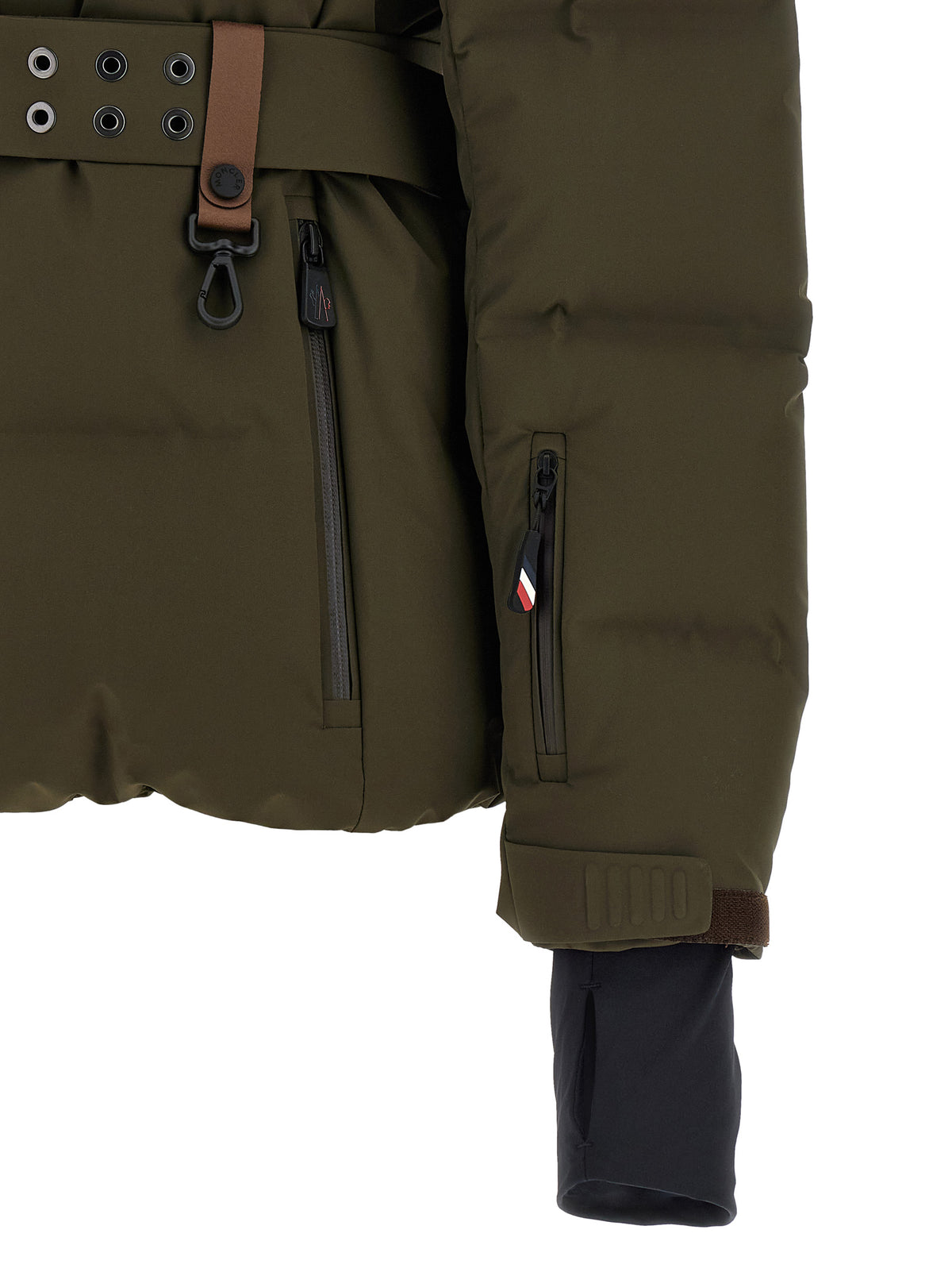 Experience the allure of the Moncler Grenoble Bicolor Polyester Full-Length Jacket, where exquisite boudin quilting meets sophisticated design, perfect for winter elegance.