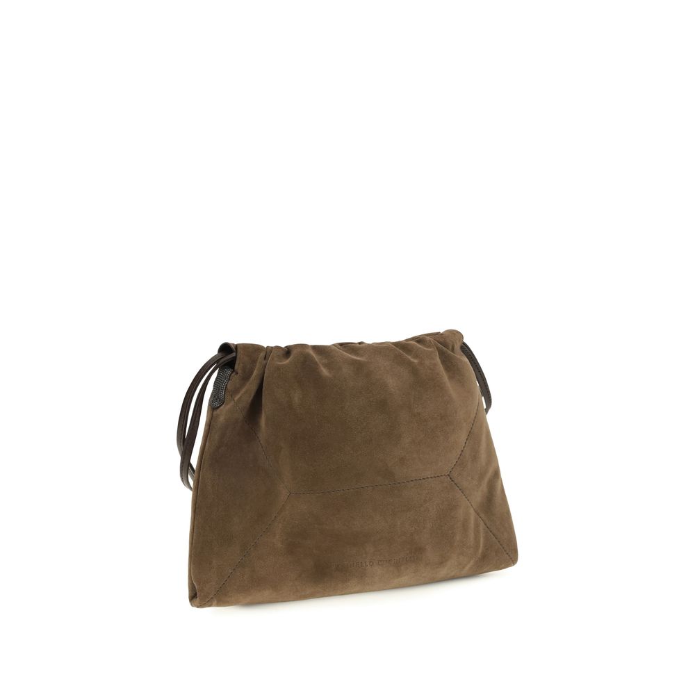 Discover the Brunello Cucinelli Brown Calf Leather Bos Taurus Shoulder Bag, a masterpiece of exquisite craftsmanship and timeless elegance, perfect for the discerning individual.