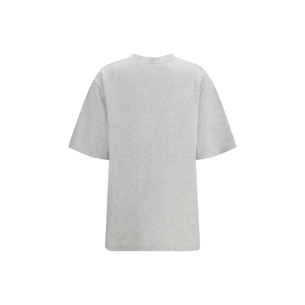 Experience the allure of the Alexander Wang Gray Cotton T-Shirt, a masterpiece of contemporary luxury crafted from 100% cotton, embodying effortless elegance and urban sophistication.