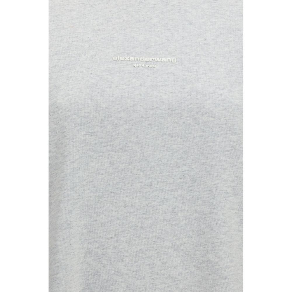 Elevate your style with the Alexander Wang Gray Cotton T-Shirt from the SS27 collection, crafted from luxurious cotton for a timeless, sophisticated look.