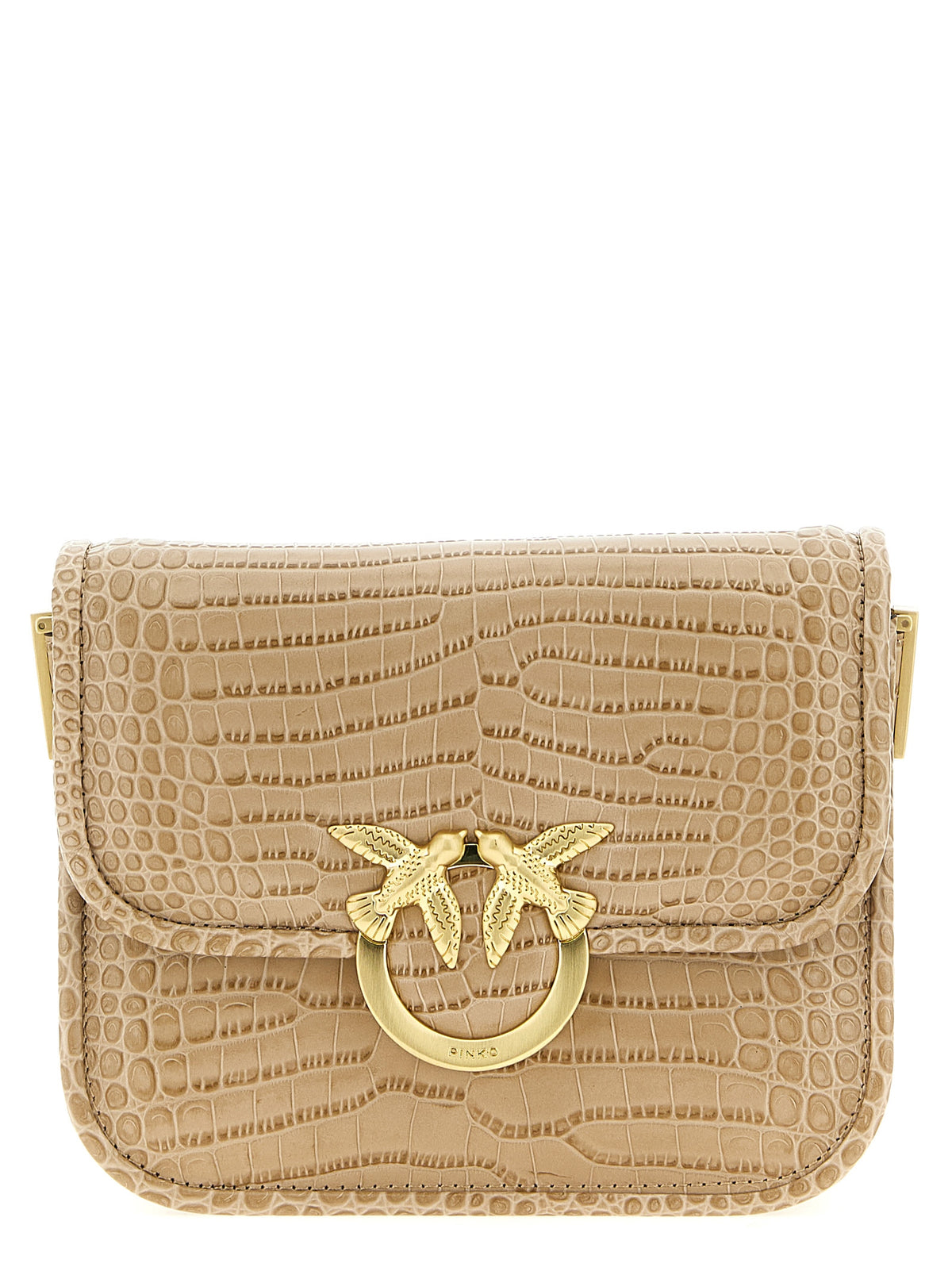 PINKO Beige Goatskin Shoulder Bag - Exquisite Luxury Accessory