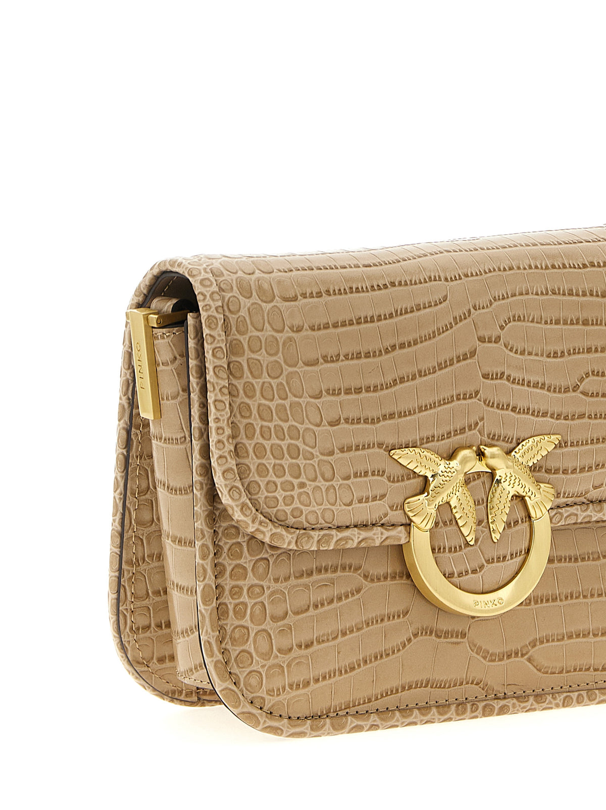 PINKO Beige Goatskin Shoulder Bag - Exquisite Luxury Accessory