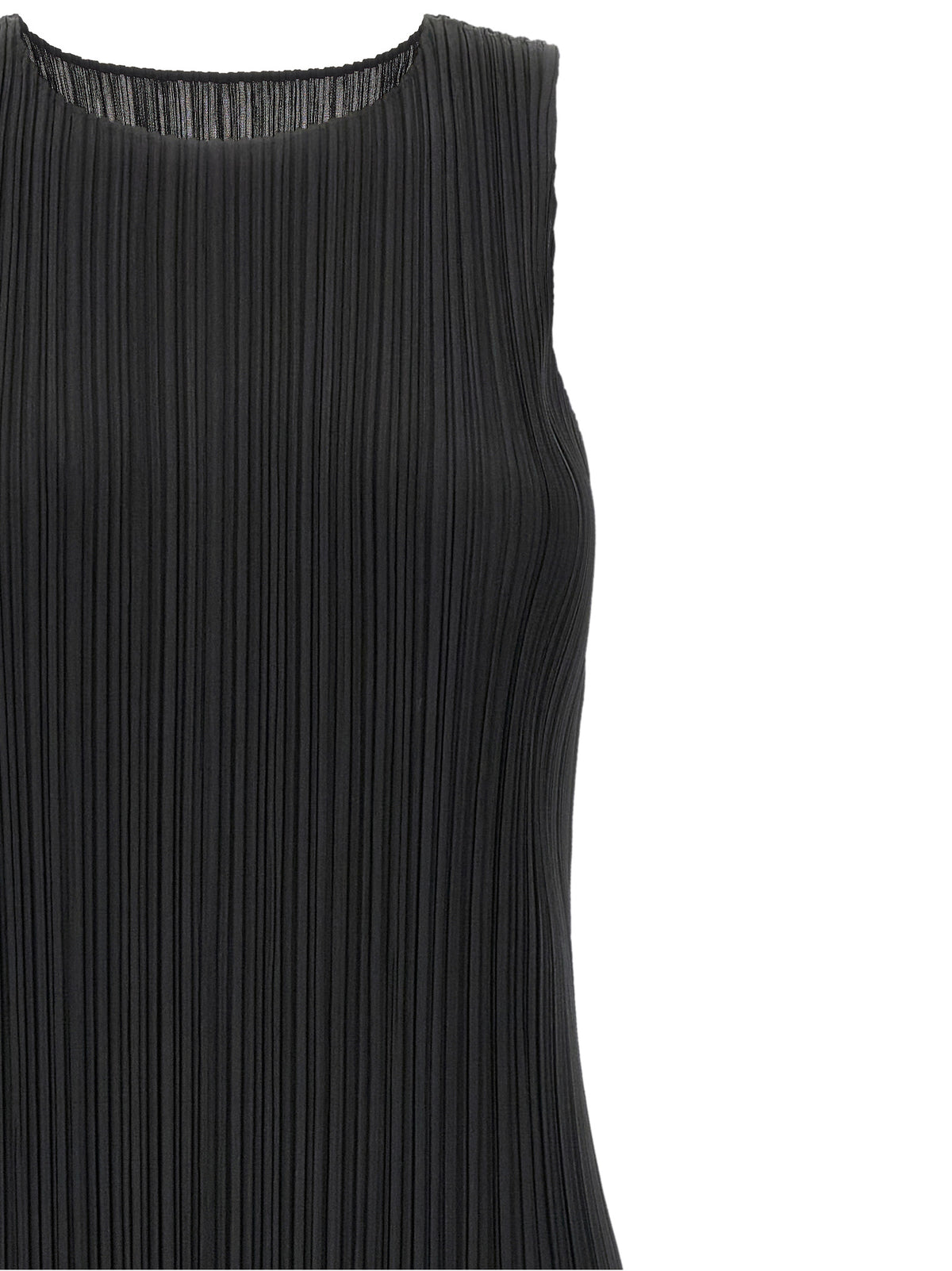 Pleats Please Issey Miyake Black Midi Dress - Timeless Luxury
