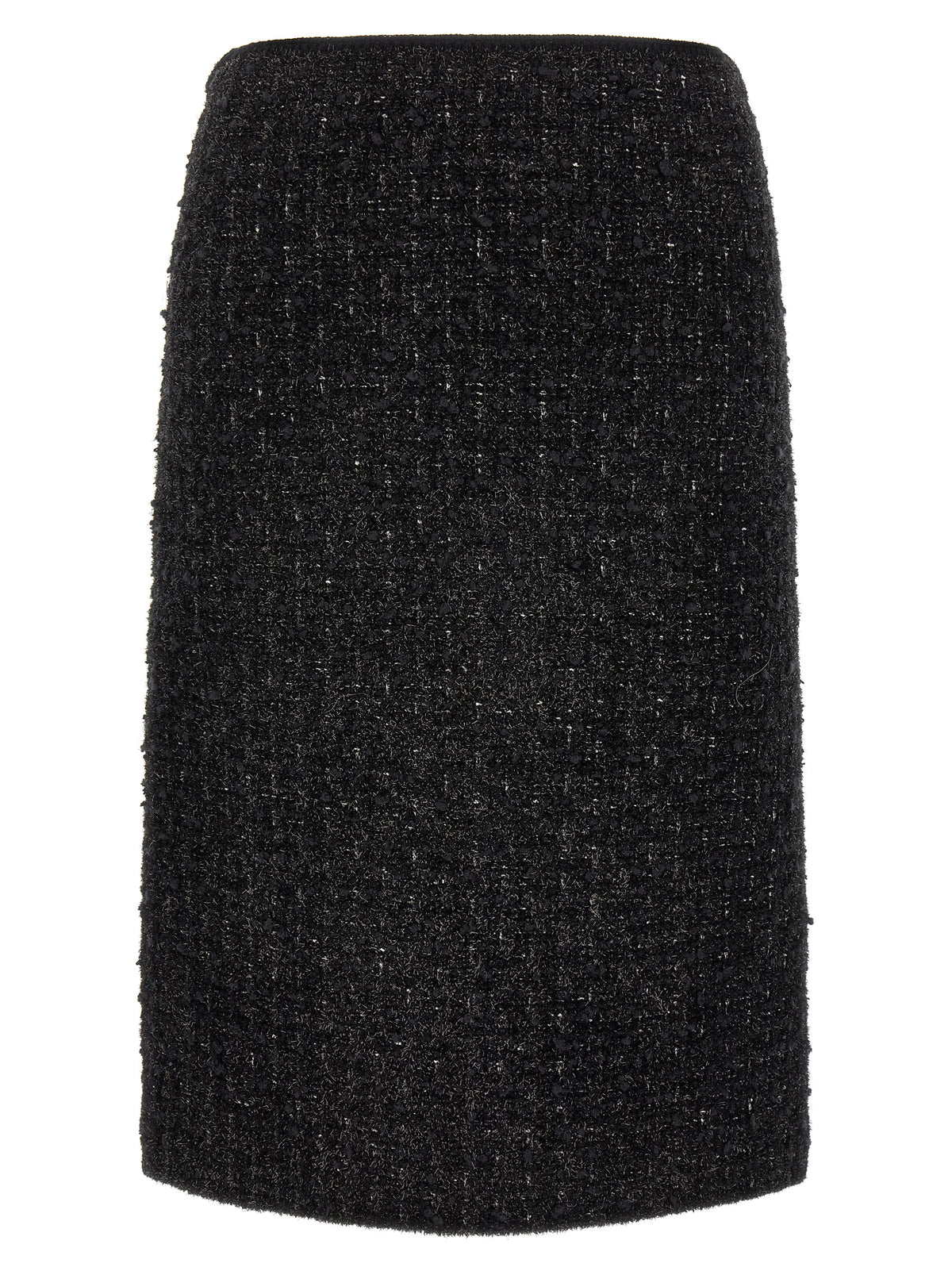 Tory Burch Black Viscose Midi Skirt - Timeless Luxury Elegance