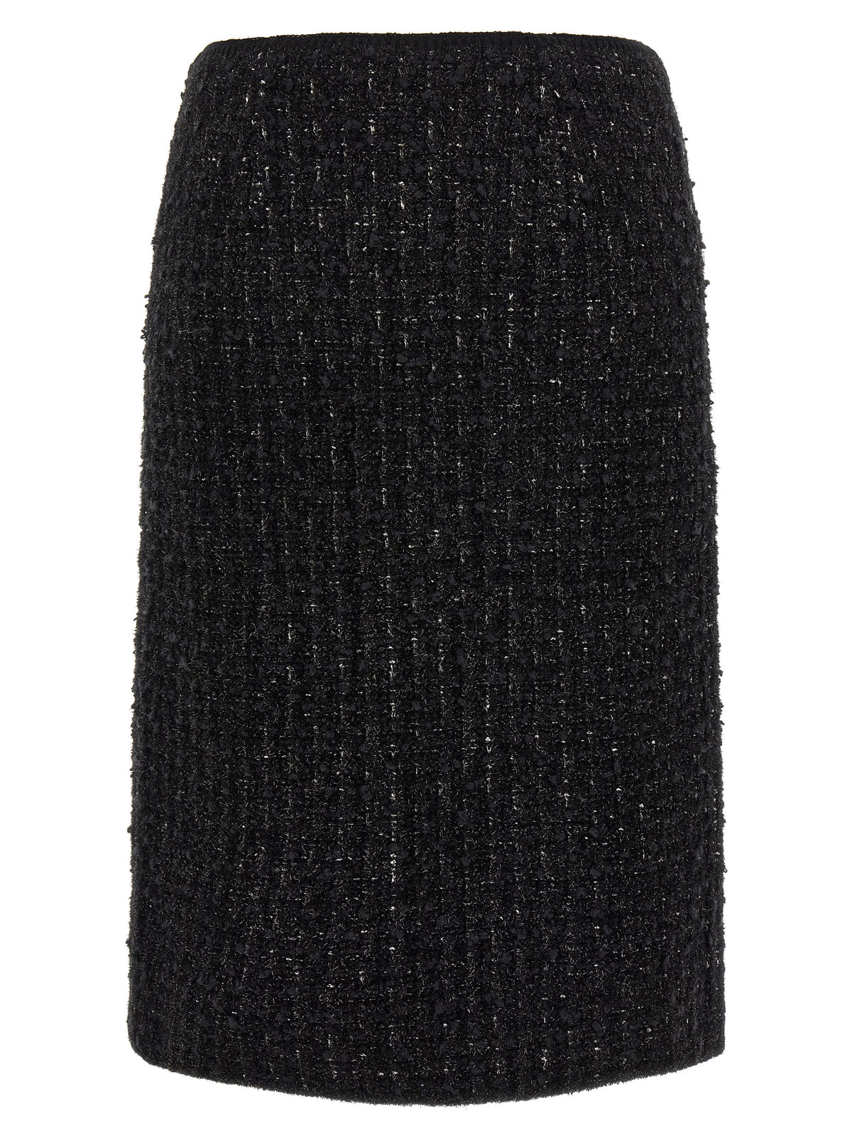 Tory Burch Black Viscose Midi Skirt - Timeless Luxury Elegance