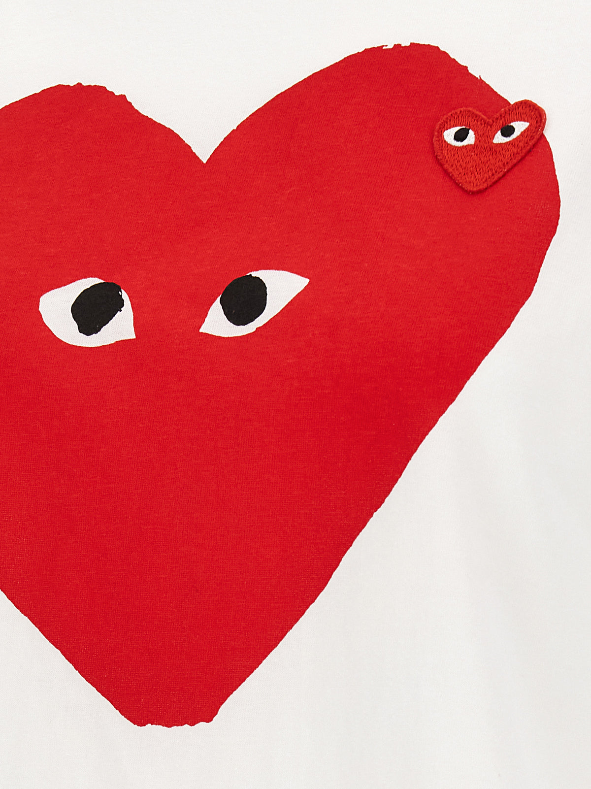 Comme Des Garçons Play White Cotton T-Shirt - Luxe Essential