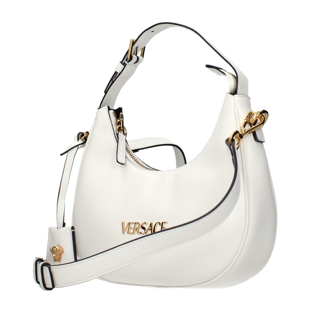 Versace White Leather Handbag - Exquisite Luxury Redefined