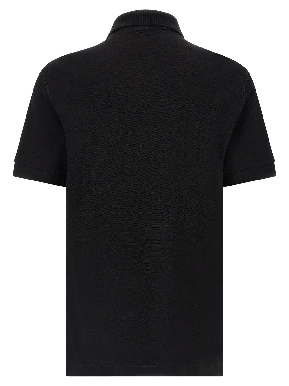 Indulge in the exquisite Dolce & Gabbana Black Cotton Polo Shirt, crafted from luxurious 100% cotton piqué, a timeless piece that embodies sophistication and elegance.