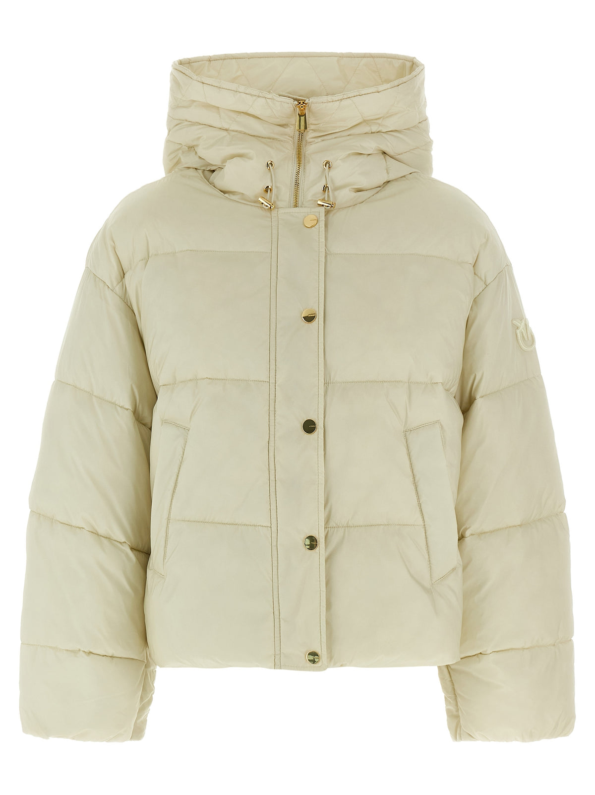 Elevate your winter wardrobe with the PINKO White Polyamide Full-Length Jacket, a masterpiece of luxurious craftsmanship and contemporary elegance, perfect for the discerning individual.