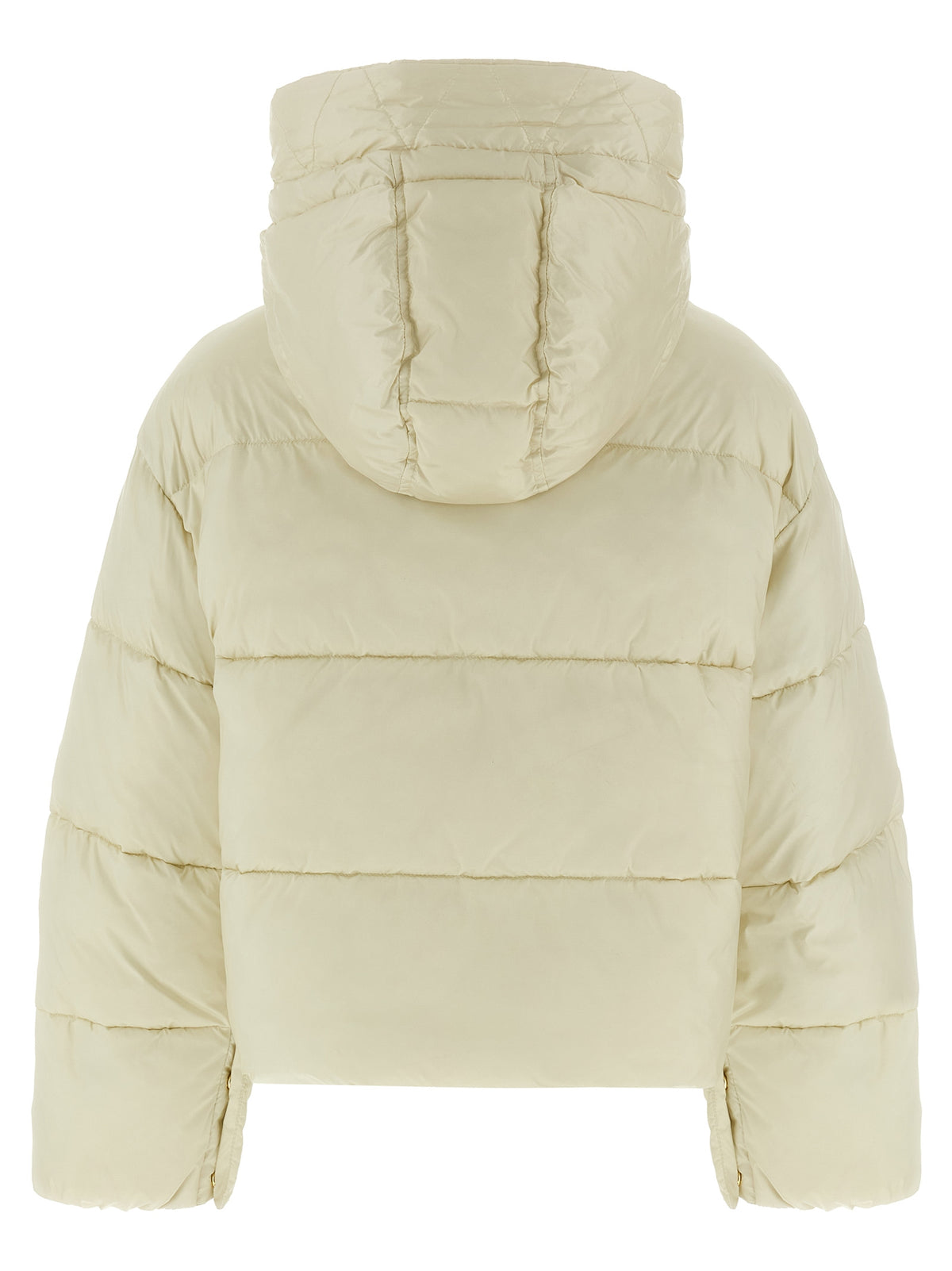 Elevate your winter wardrobe with the PINKO White Polyamide Full-Length Jacket, a luxurious blend of style and functionality, crafted for the discerning individual.