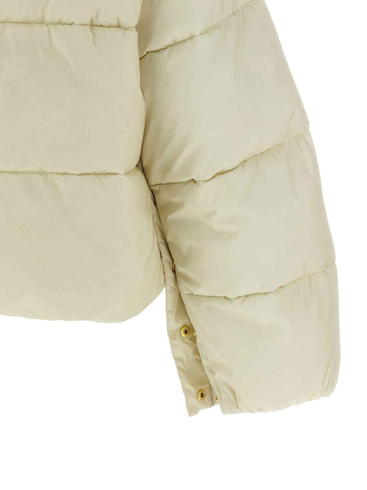 Elevate your wardrobe with the PINKO White Polyamide Full-Length Jacket, a masterpiece of luxurious craftsmanship and contemporary elegance, perfect for the discerning individual.