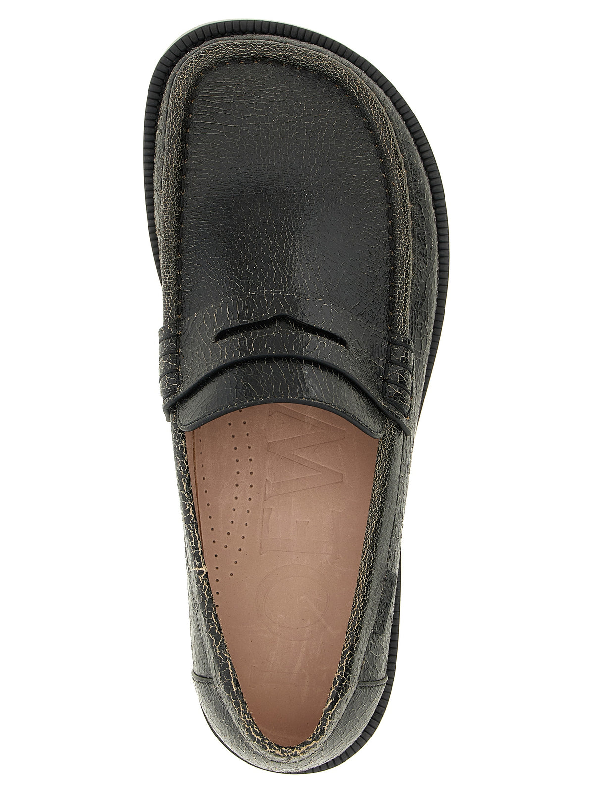 Elevate your wardrobe with Loewe's Black Calfskin Slip-On Loafers, where Italian craftsmanship meets timeless elegance, embodying sophistication for the discerning individual.