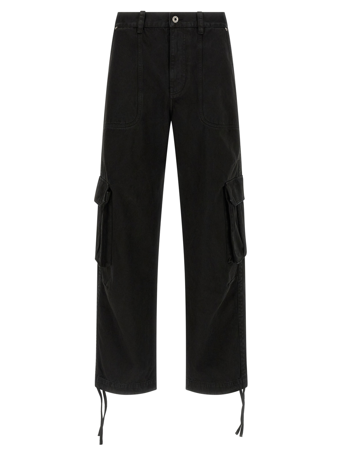 Elevate your wardrobe with Loewe Black Cotton Cargo Pants, expertly crafted from luxurious materials, embodying sophistication and modern elegance for the discerning individual.