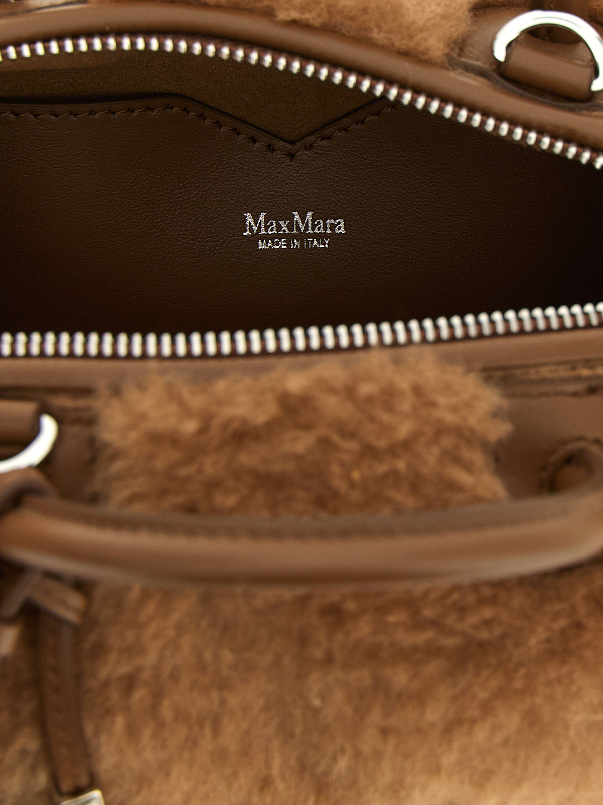 Max Mara Beige Camel Hair Handbag