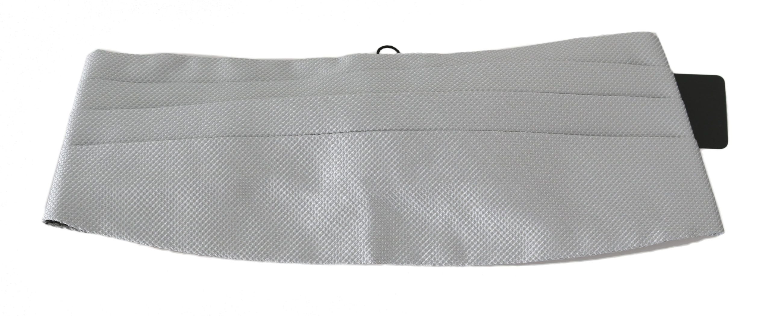 Elevate your formal attire with the Dolce & Gabbana Gray Silk Cummerbund, a masterpiece of Italian craftsmanship that embodies timeless elegance and sophistication.