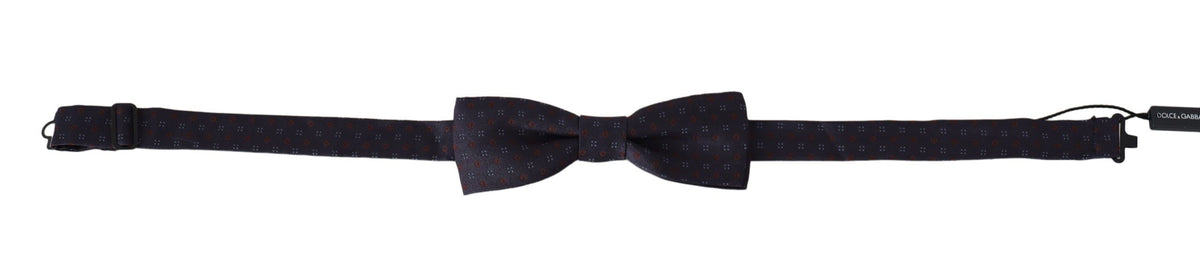 Indulge in the exquisite Dolce & Gabbana Gray Pattern Silk Adjustable Neck Papillon Bow Tie, a timeless accessory that elevates any ensemble with luxurious Italian craftsmanship.