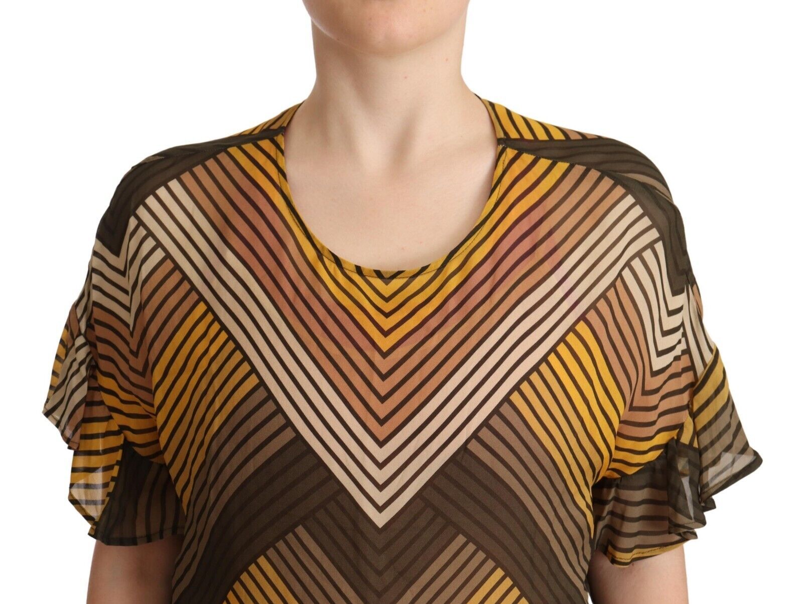 Elevate your style with Twinset's Multicolor Stripes Top, a luxurious 100% rayon masterpiece that embodies elegance and individuality for the discerning fashion aficionado.