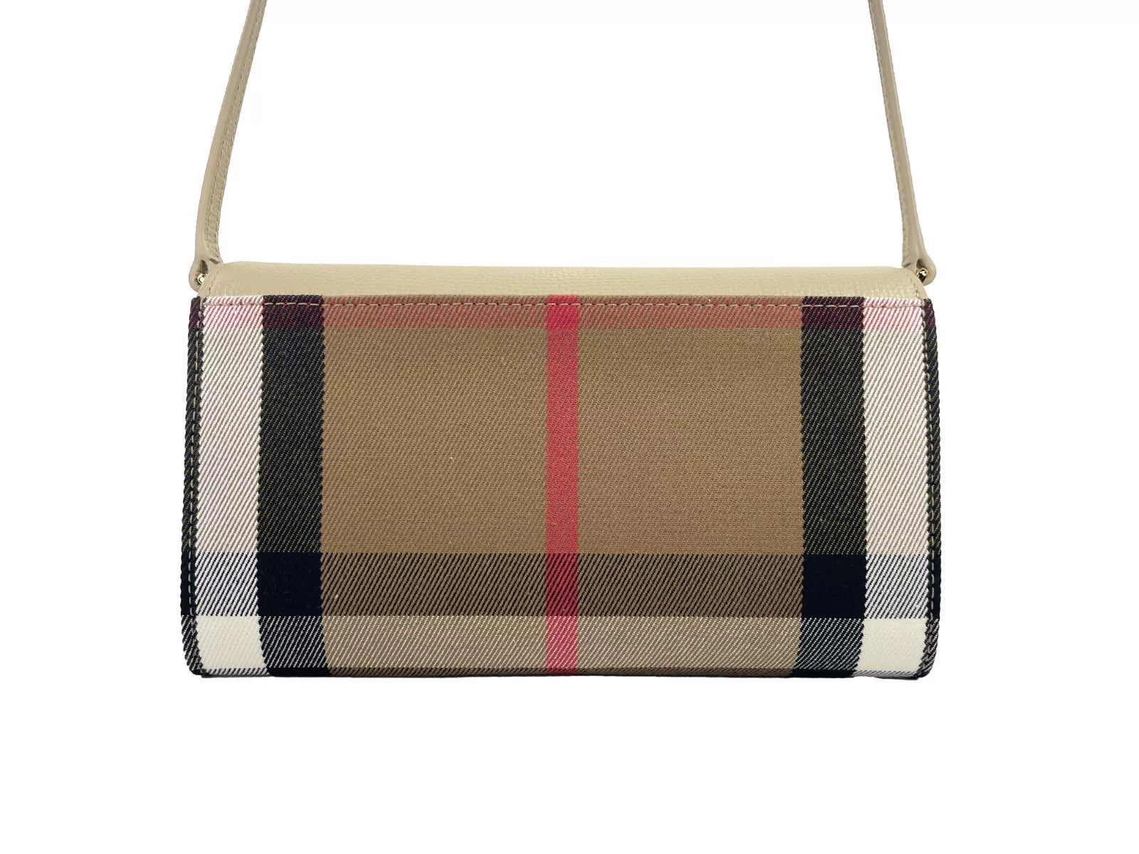 Burberry Hannah Small House Check Coca Leather Crossbody Bag - DEA STILOSA MILANO