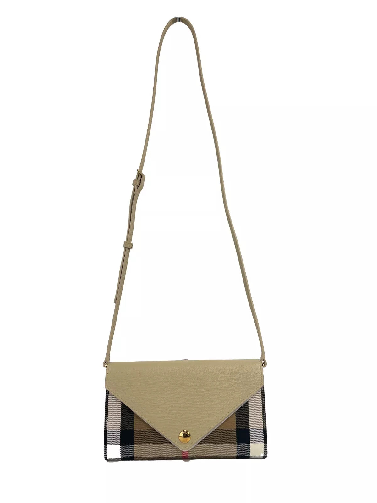 Burberry Hannah Small House Check Coca Leather Crossbody Bag - DEA STILOSA MILANO