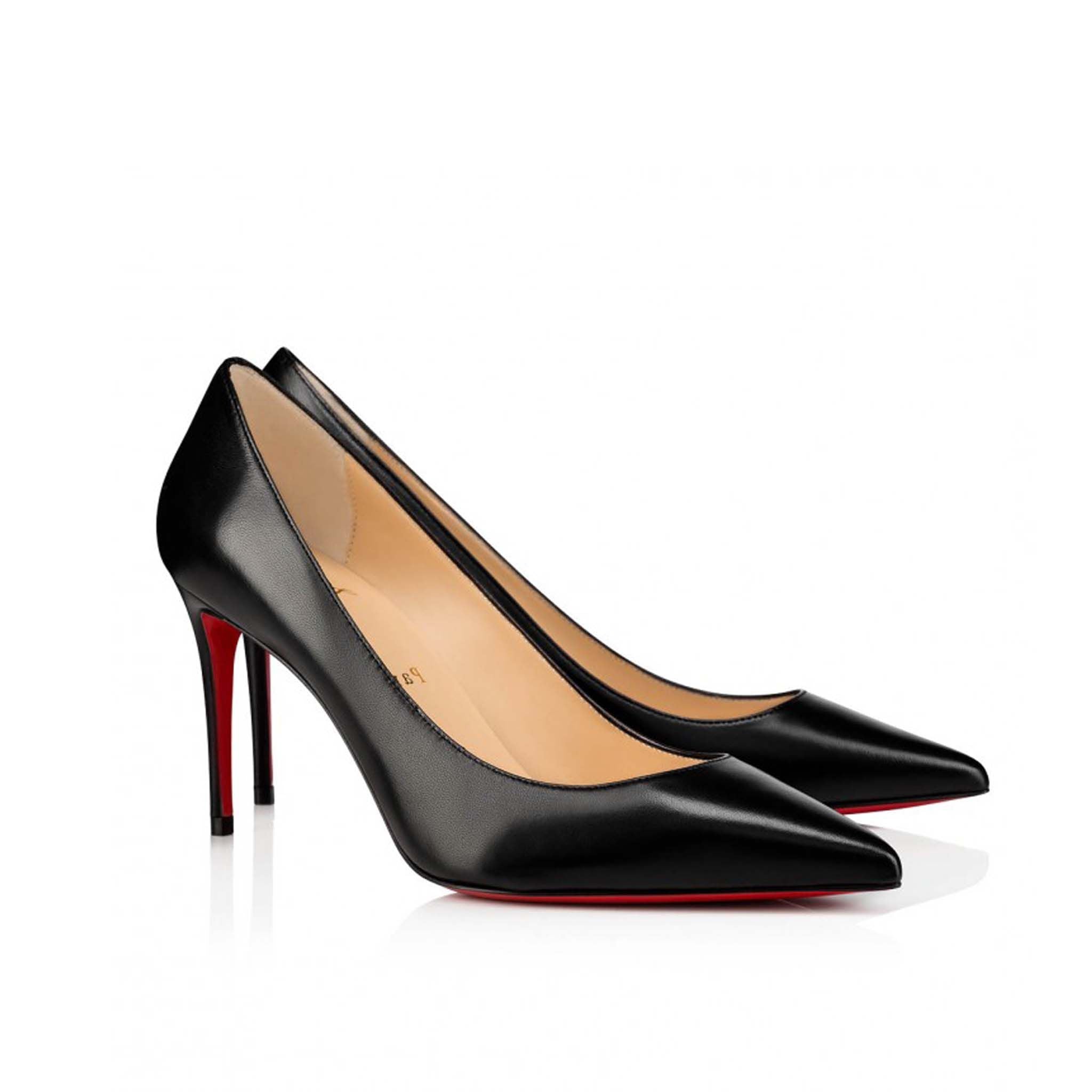 Christian Louboutin Black Leather Kate 85 Pumps - DEA STILOSA MILANO