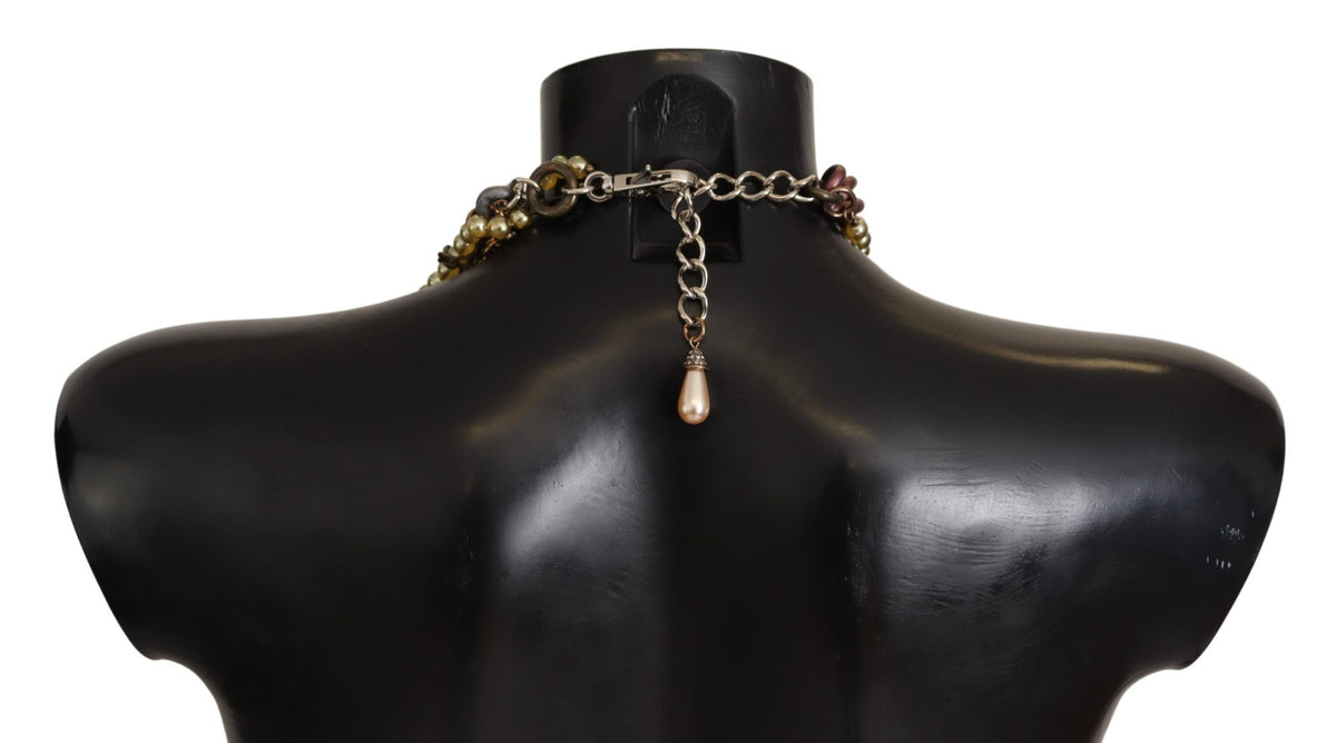 Dolce & Gabbana Sicily Floral Crystal Necklace - Artisanal Luxury