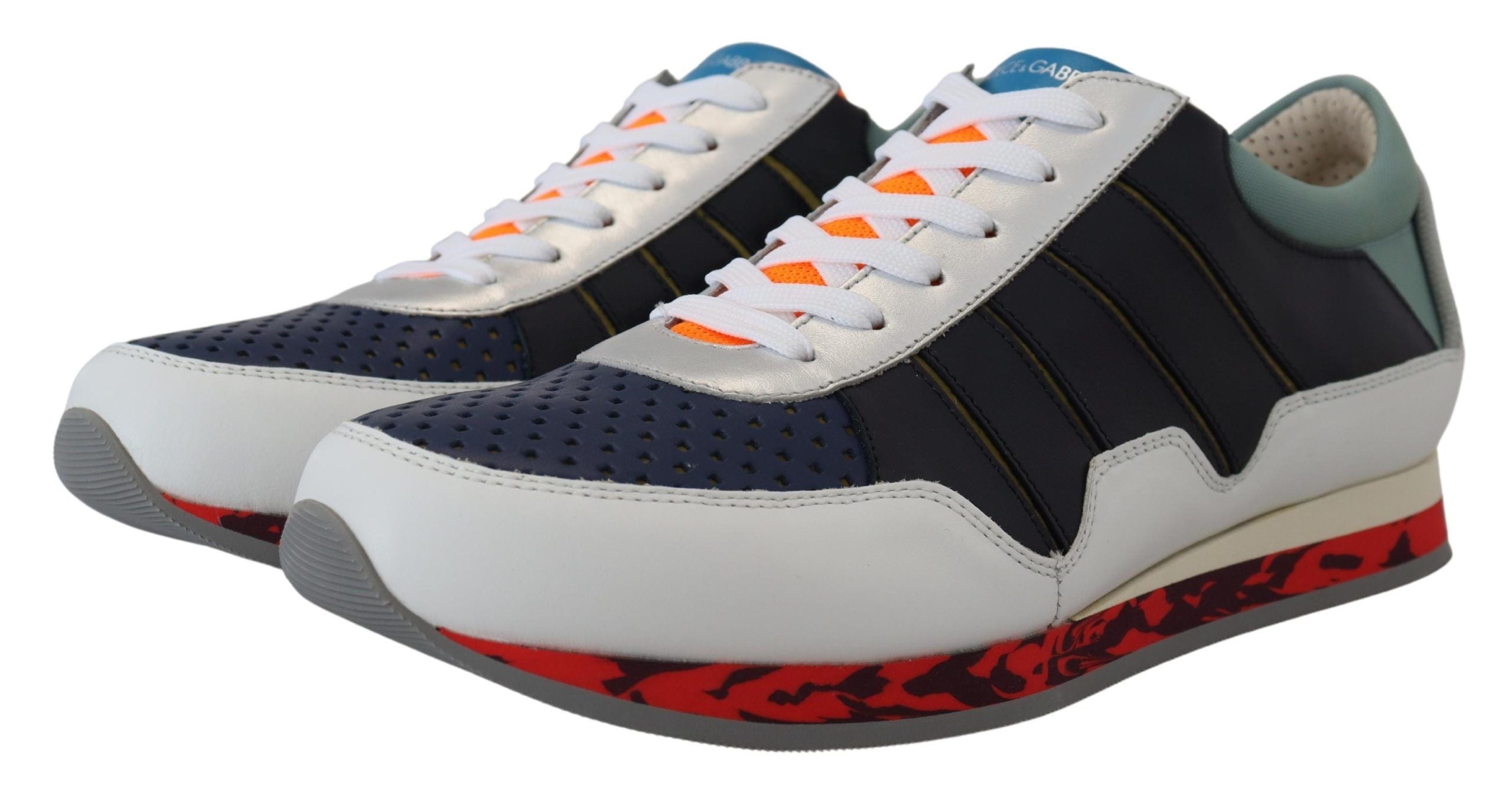 Experience the allure of Dolce & Gabbana Multicolor Leather Sport Low Top Sneakers, where exquisite craftsmanship and luxurious materials elevate your style to new heights.