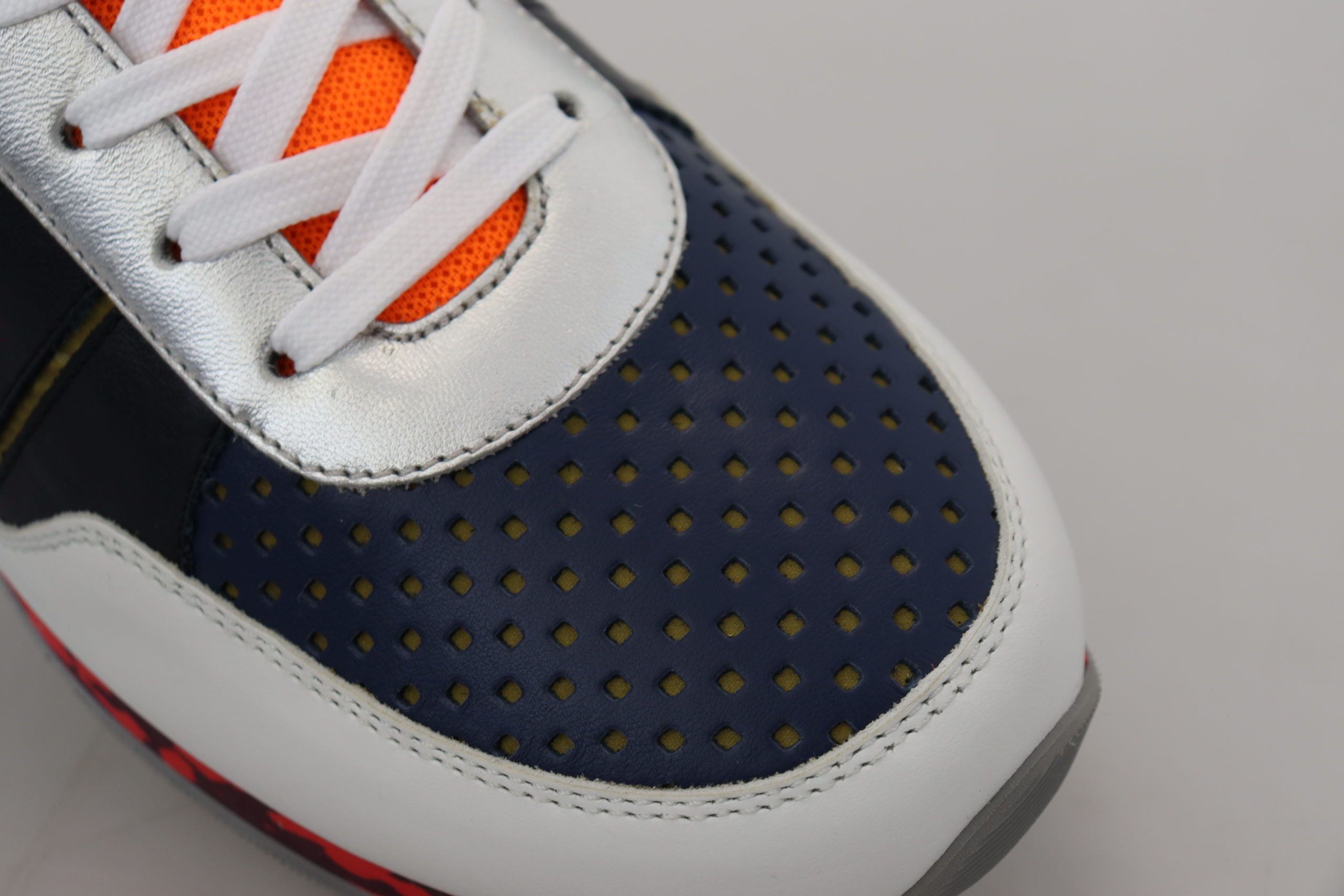 Indulge in the artistry of Dolce & Gabbana Multicolor Leather Sport Low Top Sneakers, where exquisite craftsmanship meets luxurious materials for a statement of elegance.