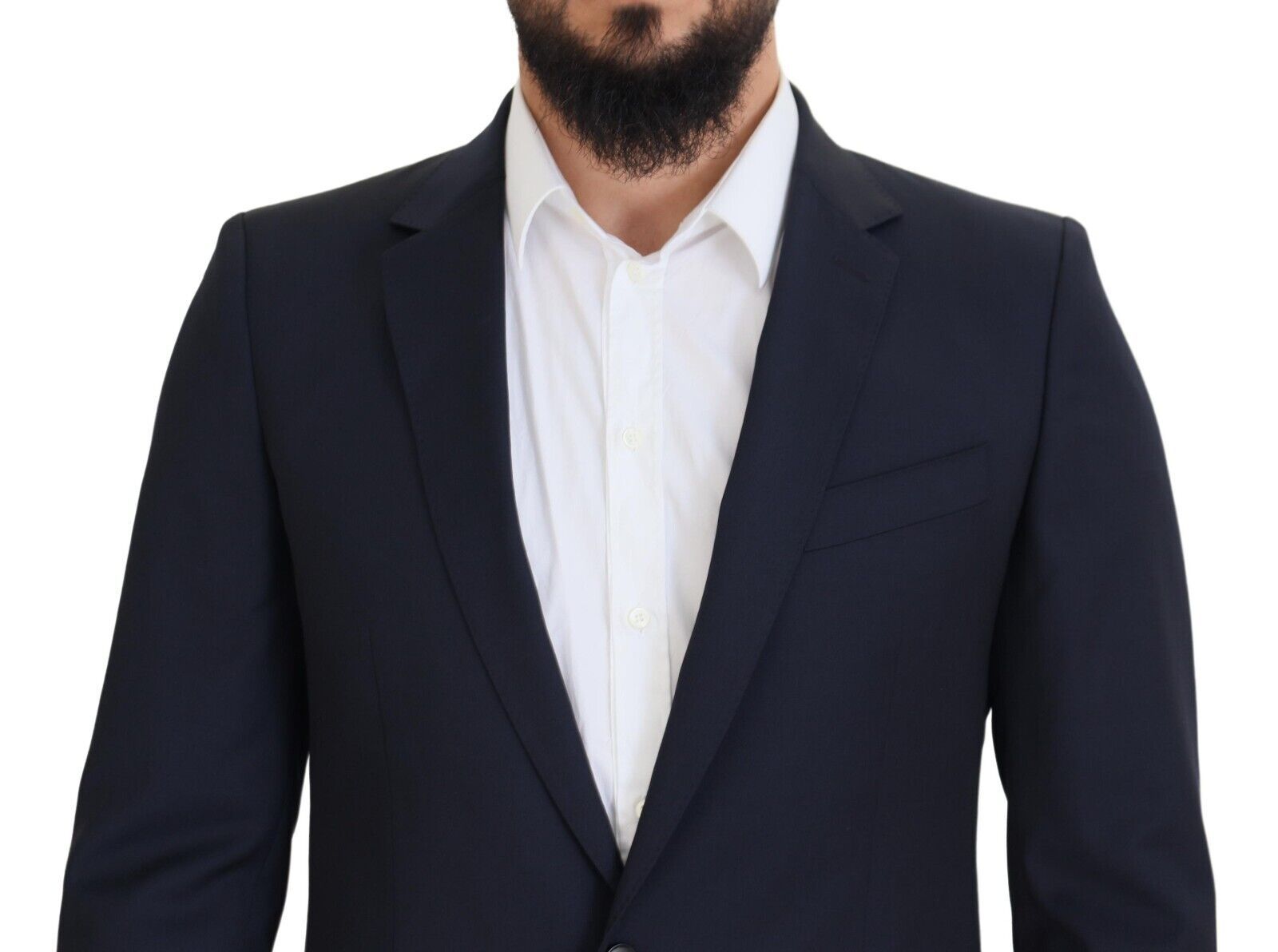Indulge in the exquisite Dolce & Gabbana Dark Blue Wool MARTINI Blazer, a timeless masterpiece crafted in Italy, embodying luxury and sophisticated allure.