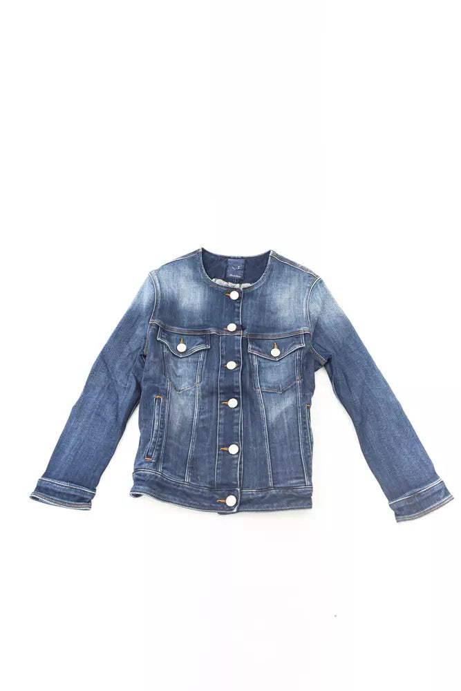 Jacob Cohen Blue Cotton Jacket – Artisanal Luxury Fashion