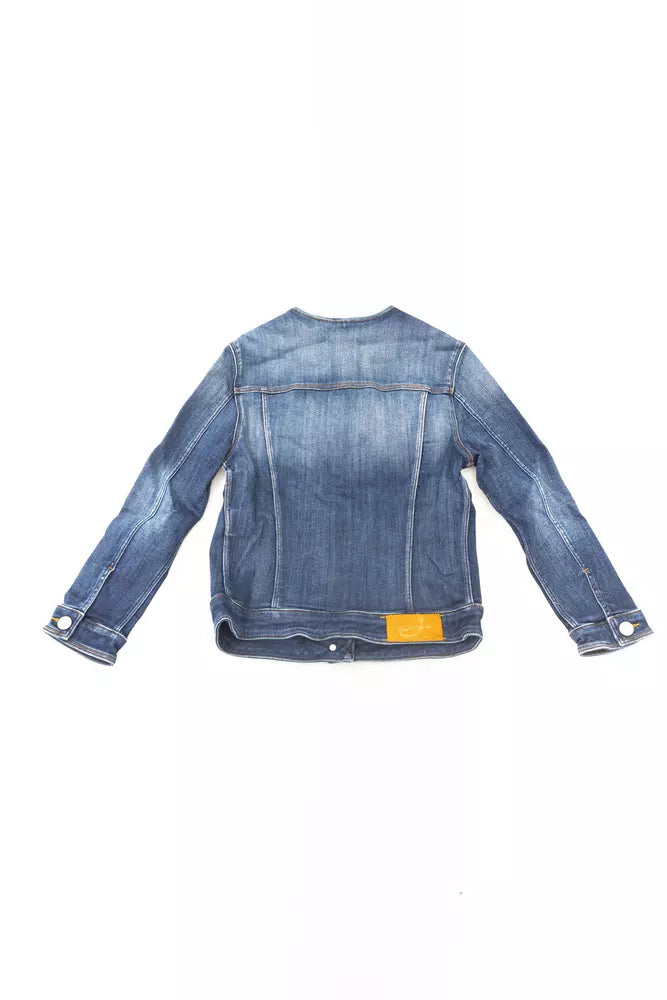 Jacob Cohen Blue Cotton Women Jacket – Artisanal Luxury Fashion