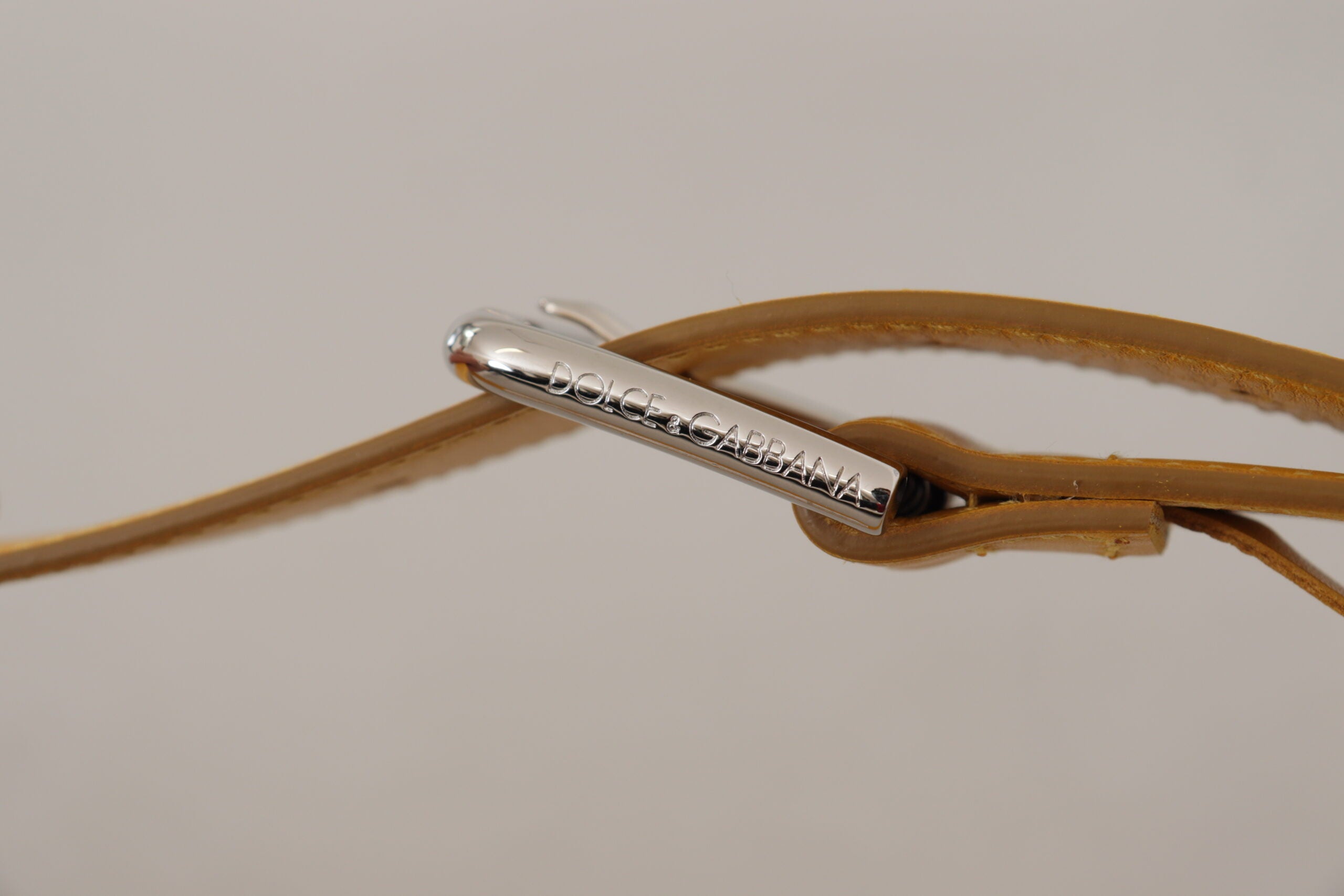 Dolce & Gabbana Yellow Leather Belt - Artisanal Luxury Elegance