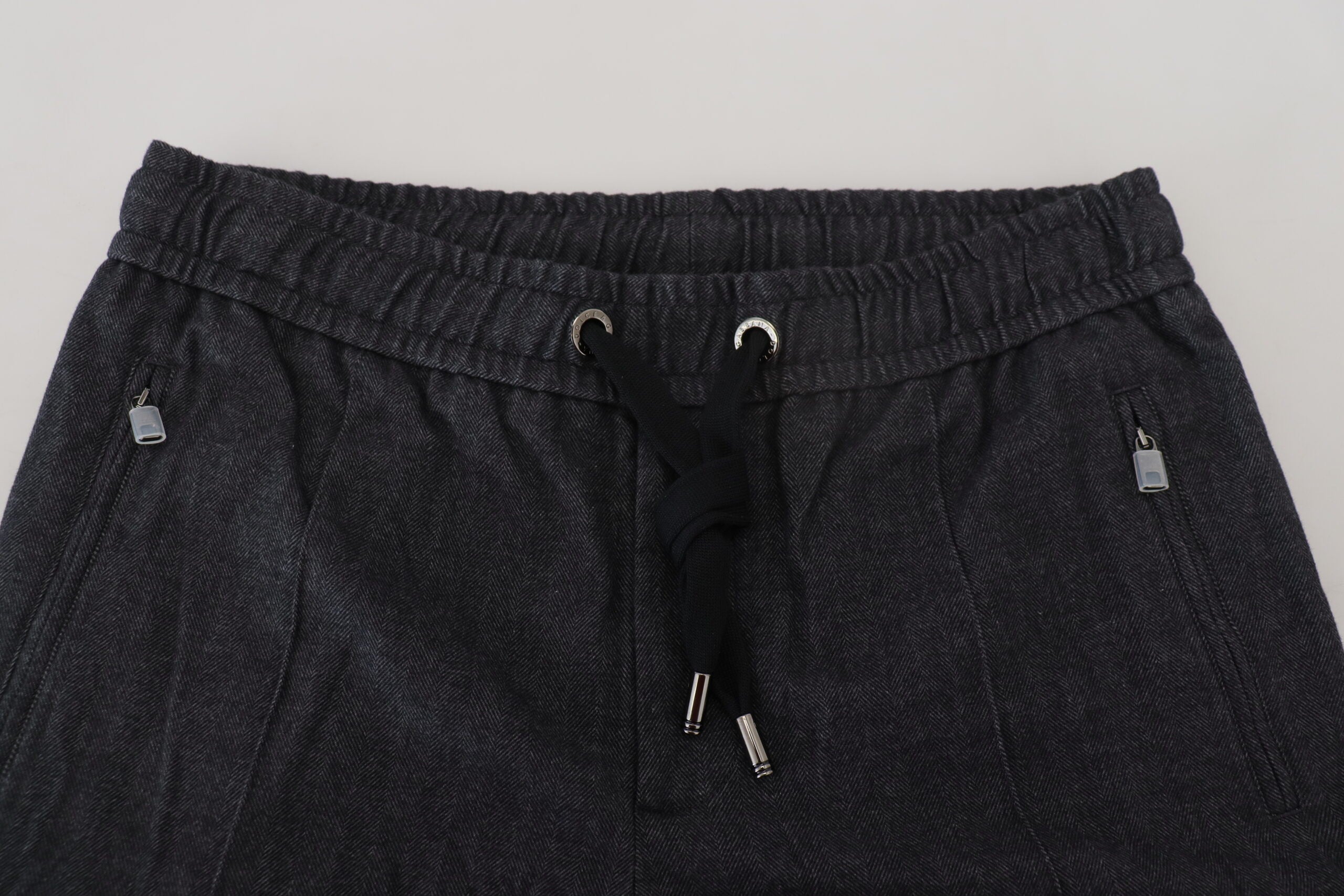 Pantaloni a zampa di cavallo in cotone grigio di Dolce & Gabbana