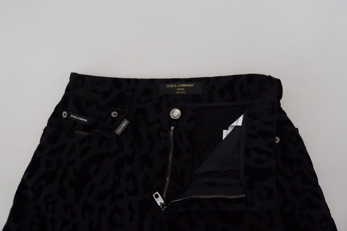 Dolce & Gabbana Black Denim Hot Pants Shorts - Timeless Luxury