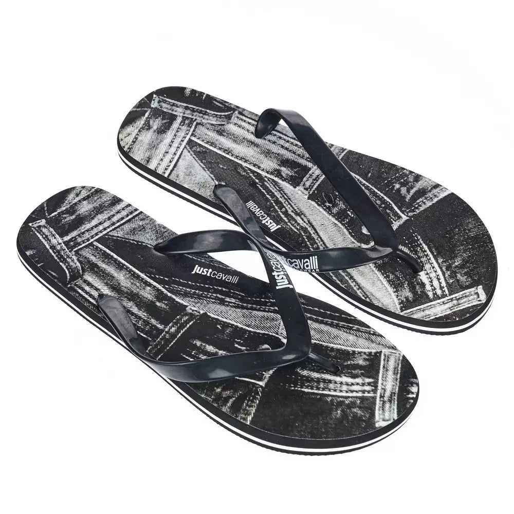 Just Cavalli "Black EVA Men's Sandal with Iconic Design Detail"