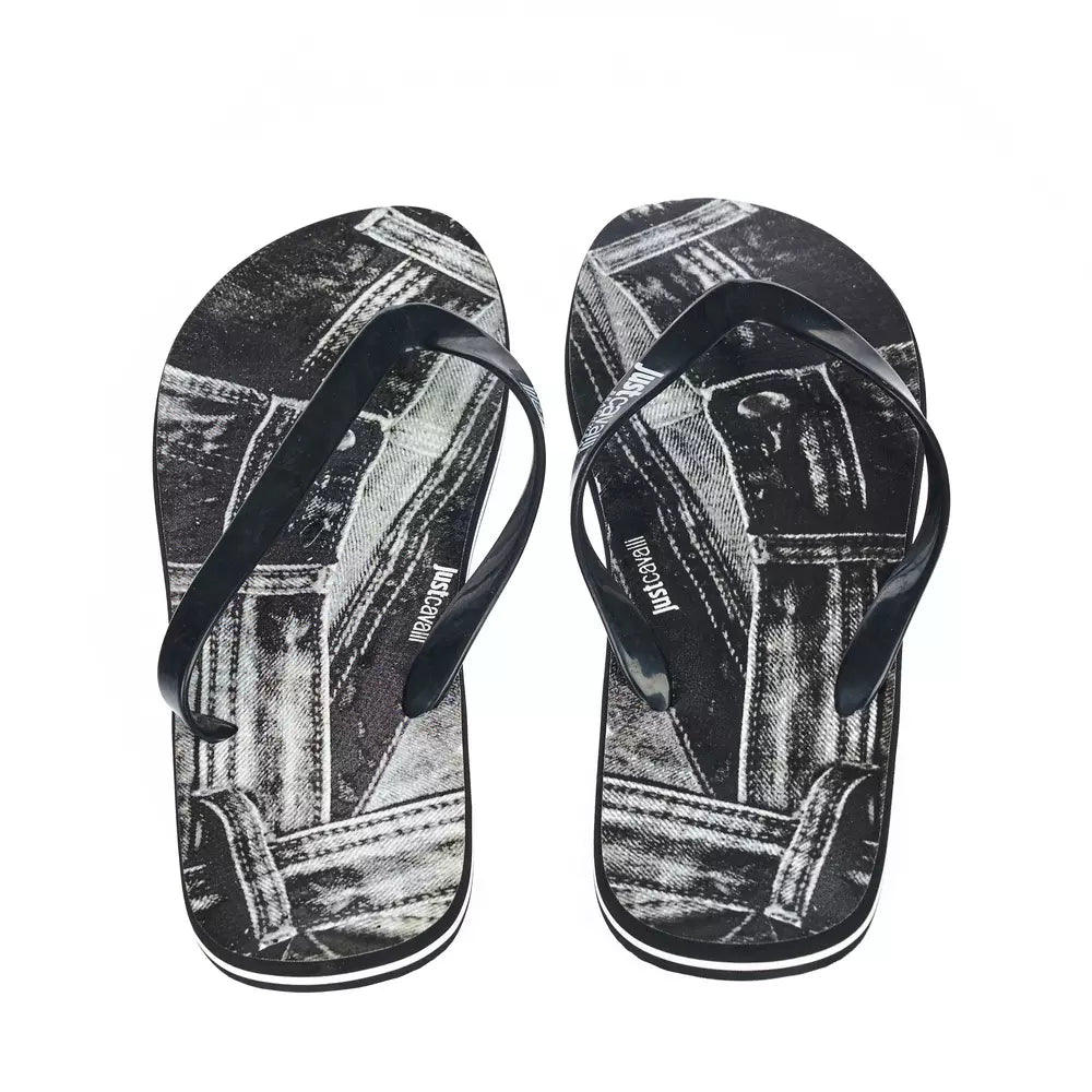 Just Cavalli "Black EVA Men's Sandal with Iconic Design Detail"