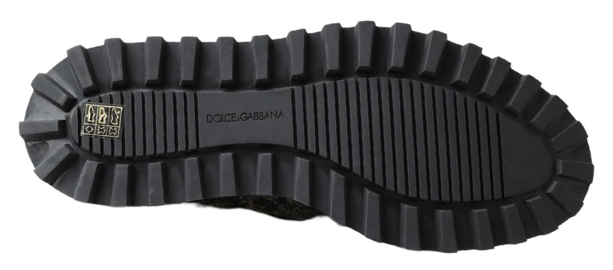 Elevate your style with Dolce & Gabbana's Black White Derby Patent Leather Shoes, a masterpiece of Italian craftsmanship that embodies luxury and sophistication.
