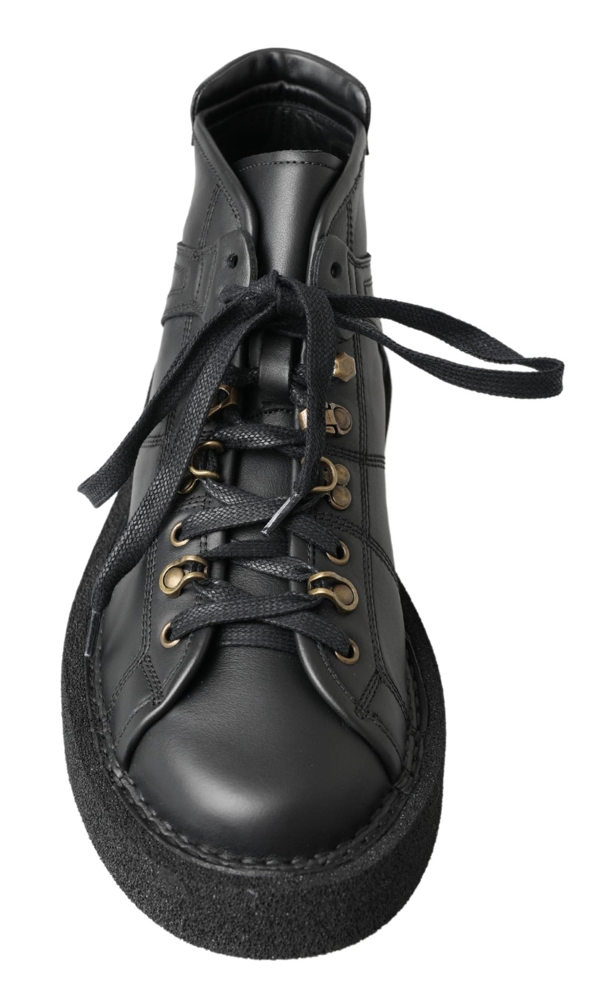 Experience the exquisite craftsmanship of Dolce & Gabbana's Black Leather Slip-on Stretch Boots, where luxury meets effortless elegance for the discerning individual.