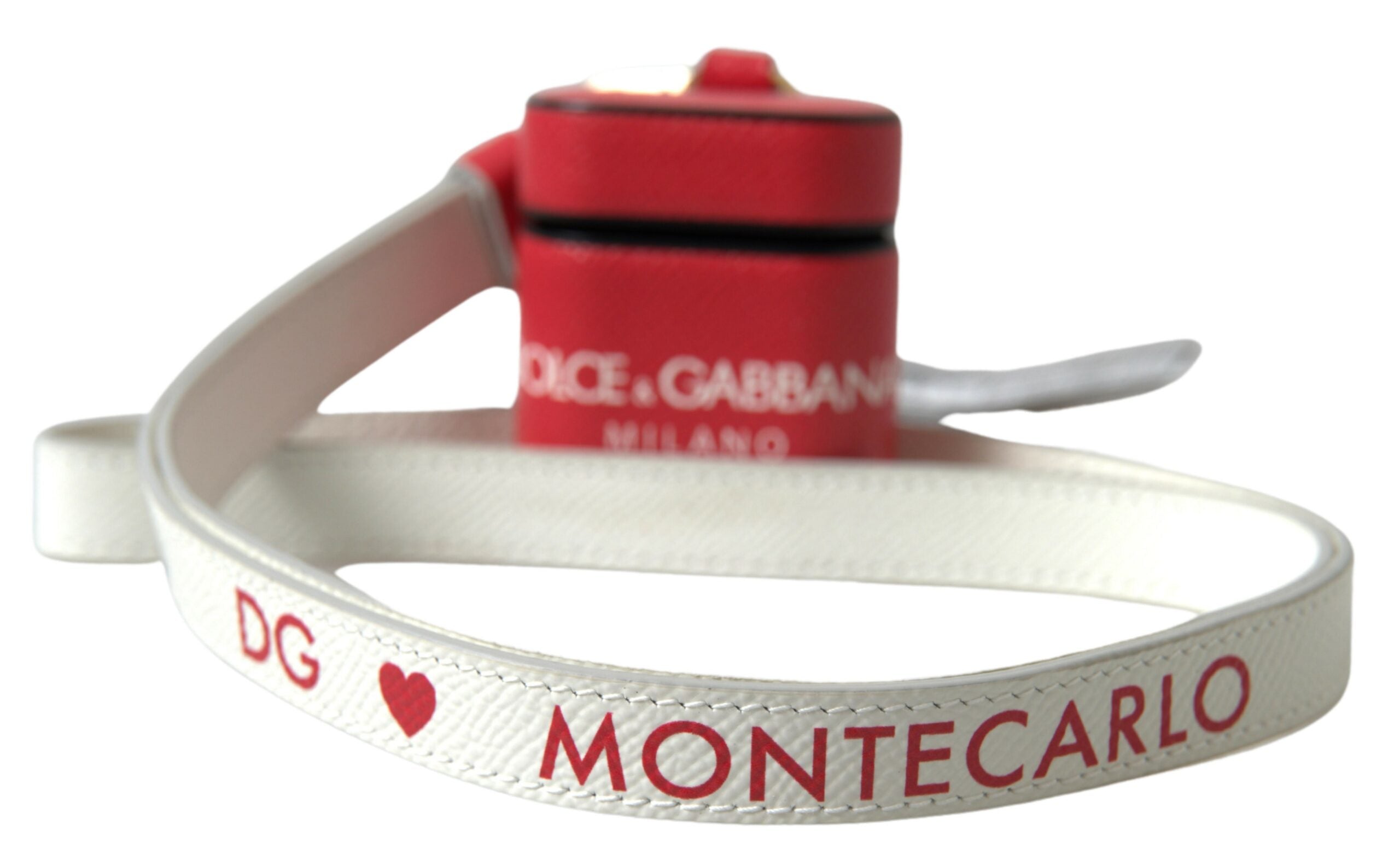 Discover the Dolce & Gabbana Red Leather Airpods Case, a masterpiece of Italian craftsmanship that elevates your everyday elegance with luxurious sophistication.