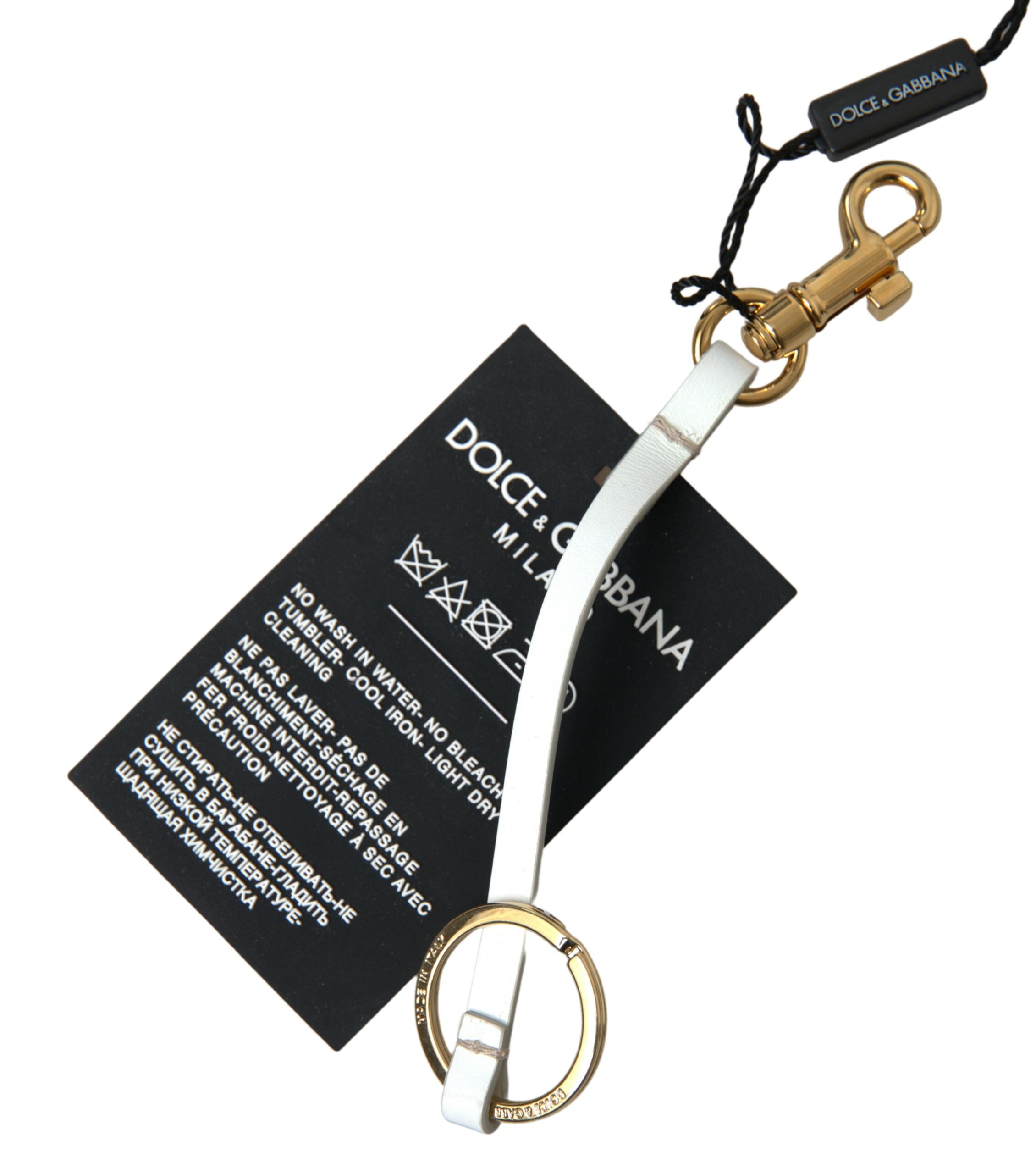 Dolce & Gabbana Black Silicone DG Logo Keychain - Artisanal Luxury
