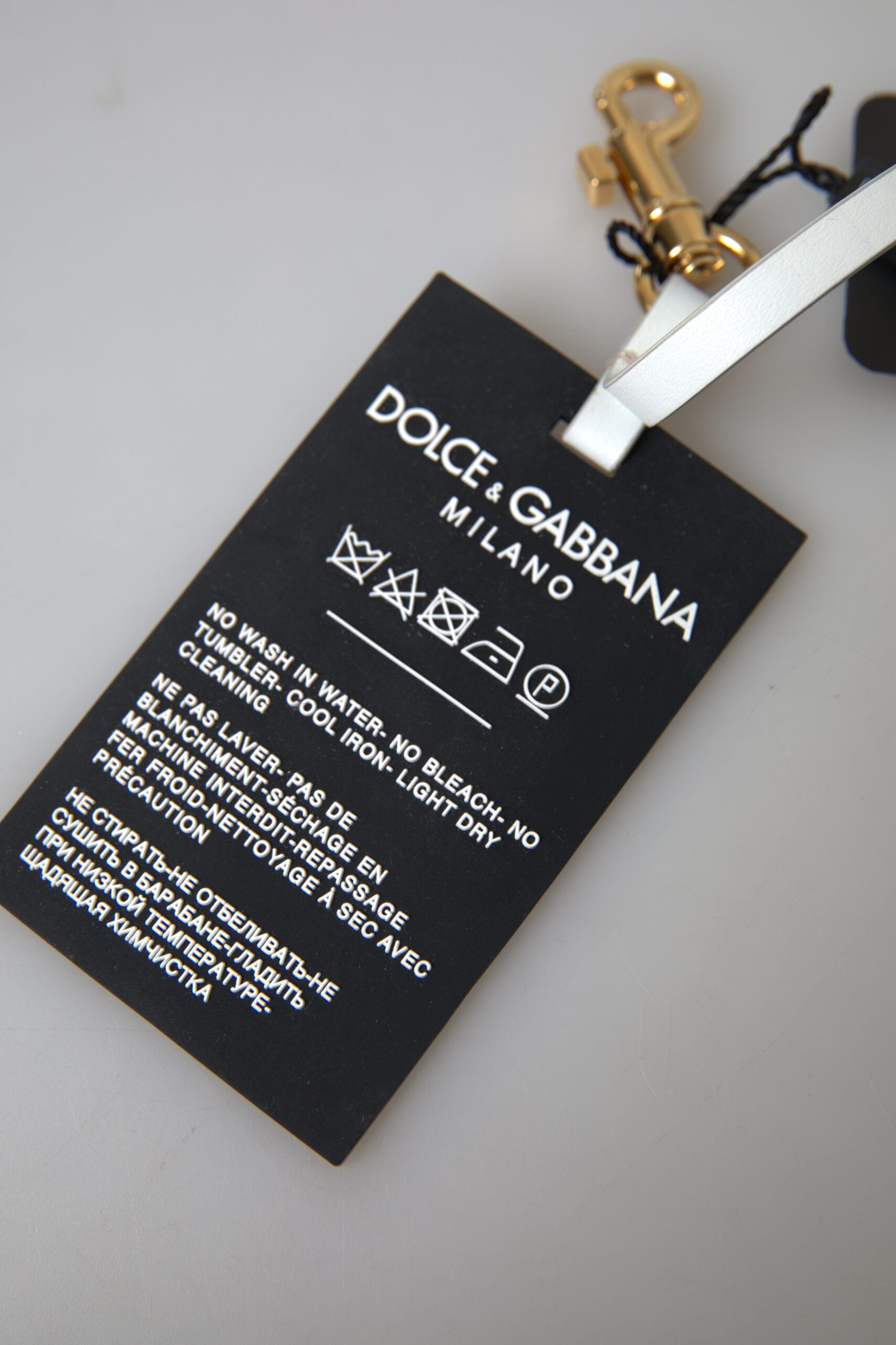 Dolce & Gabbana Black Silicone DG Logo Keychain - Artisanal Luxury
