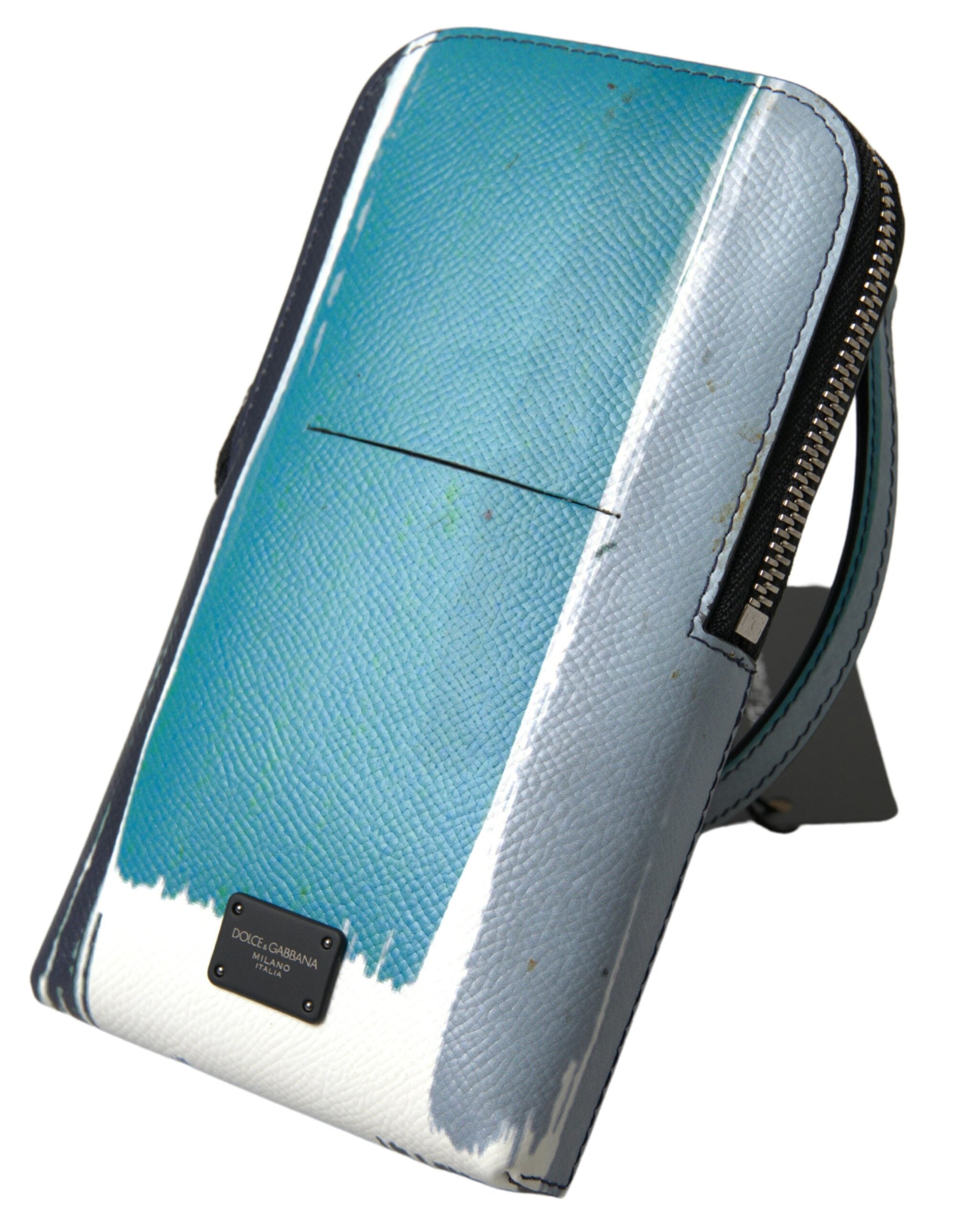 Elevate your style with the Dolce & Gabbana Blue Leather Purse, a masterpiece of Italian craftsmanship that embodies luxurious sophistication and timeless elegance.