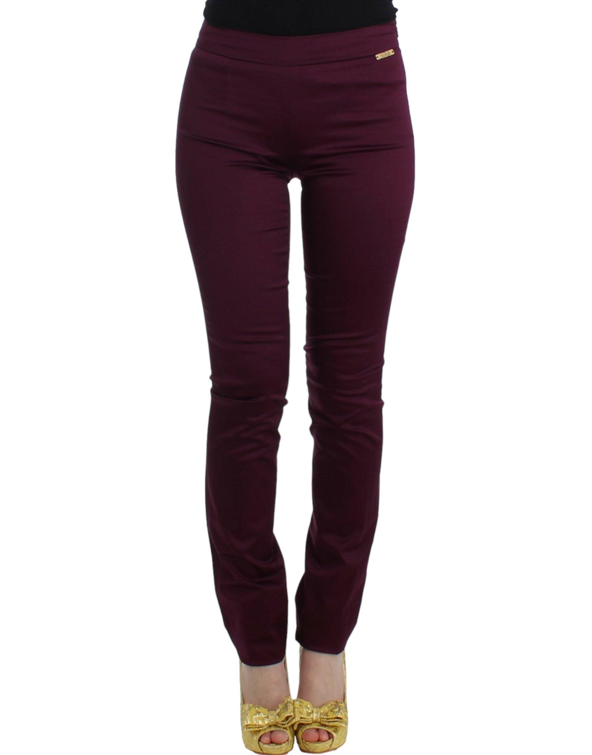 Elevate your wardrobe with John Galliano Purple Slim Fit Pants, a luxurious blend of acetate and nylon, designed for the discerning individual who embodies elegance and confidence.