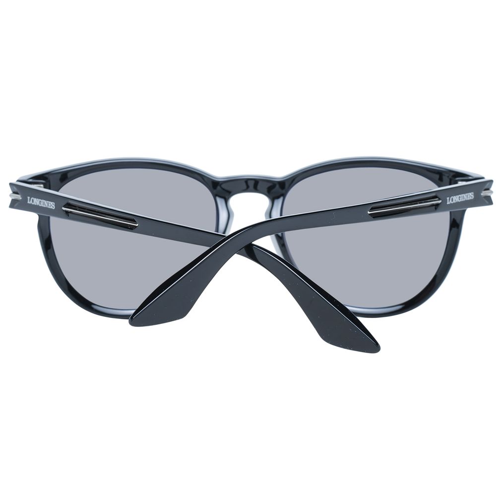Indulge in the exquisite allure of Longines Black Plastic Sunglasses, where timeless craftsmanship meets luxurious design, perfect for the discerning individual.