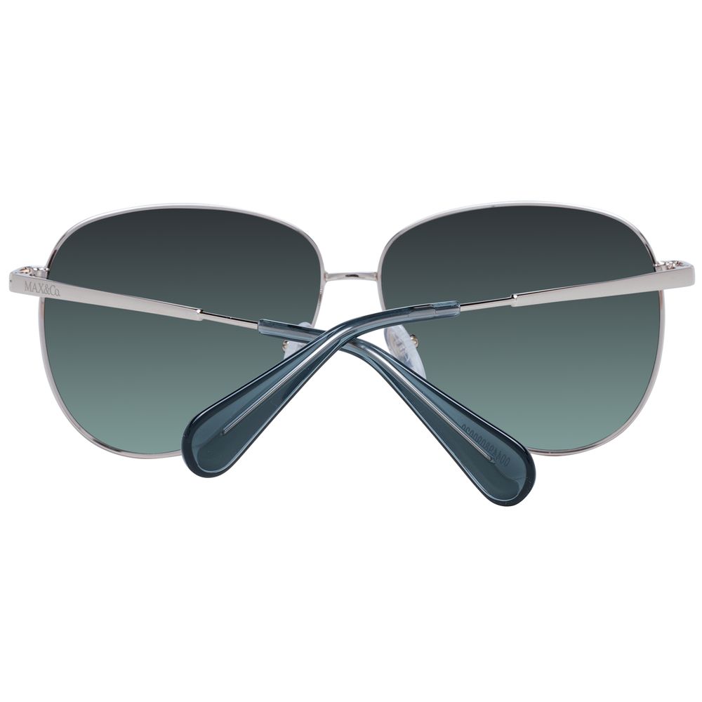 Indulge in the exquisite Max & Co Rose Gold Metal Sunglasses, where luxurious craftsmanship meets timeless aviator style, elevating your aura with every glance.