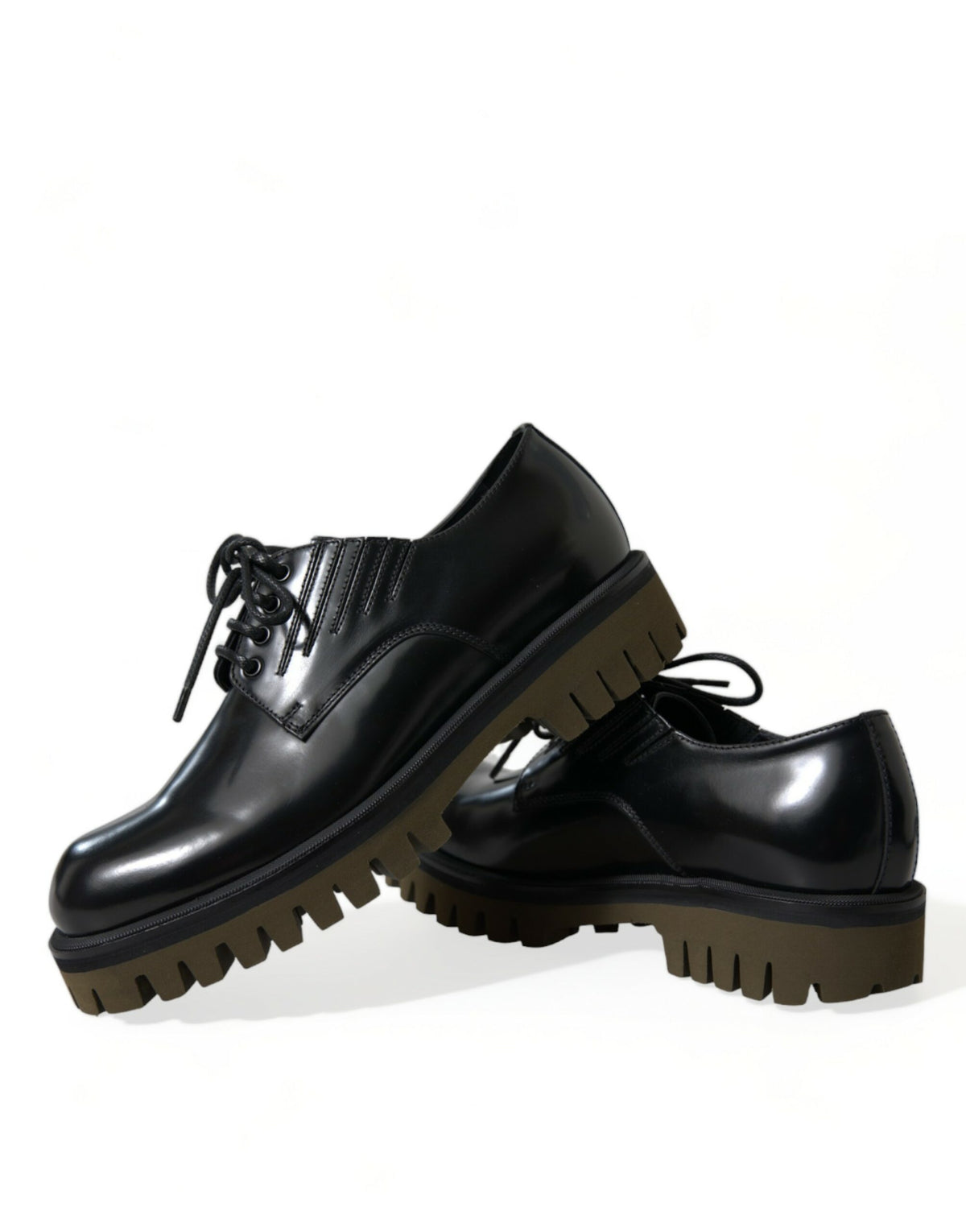 Discover the exquisite Dolce & Gabbana Black Leather Lace Up Derby Men Dress Shoes, a timeless blend of Italian craftsmanship and luxurious elegance, perfect for the discerning individual.