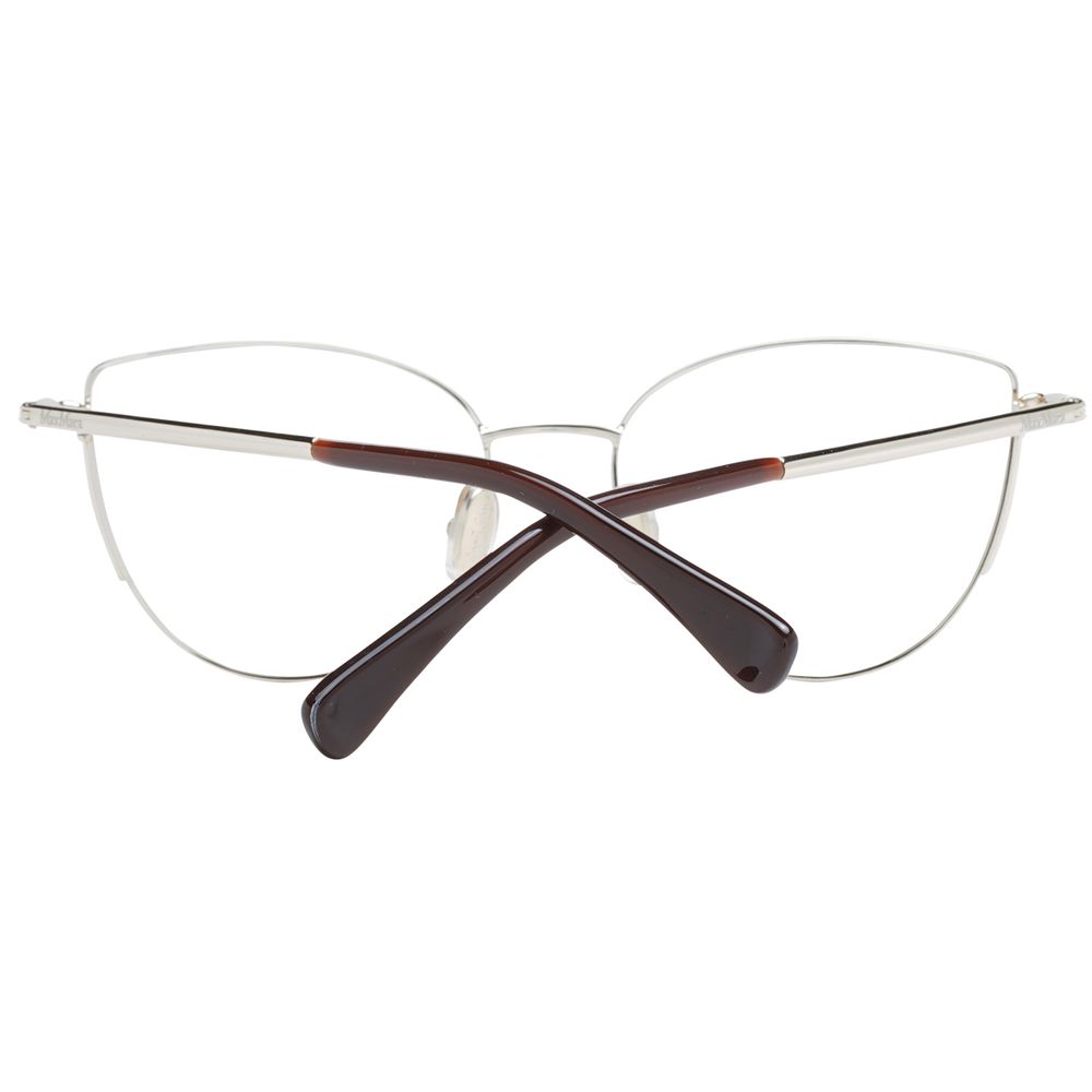 Discover the Max Mara Gold Metal Glasses from the 2023 fall/winter collection, expertly crafted for timeless elegance and a sophisticated allure that captivates.