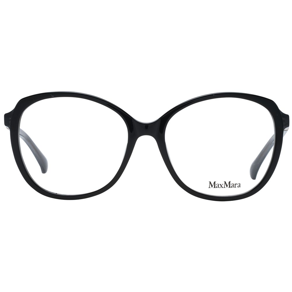 Elevate your allure with Max Mara Black Plastic Glasses, crafted with exquisite artisan techniques for timeless elegance and sophistication in every occasion.