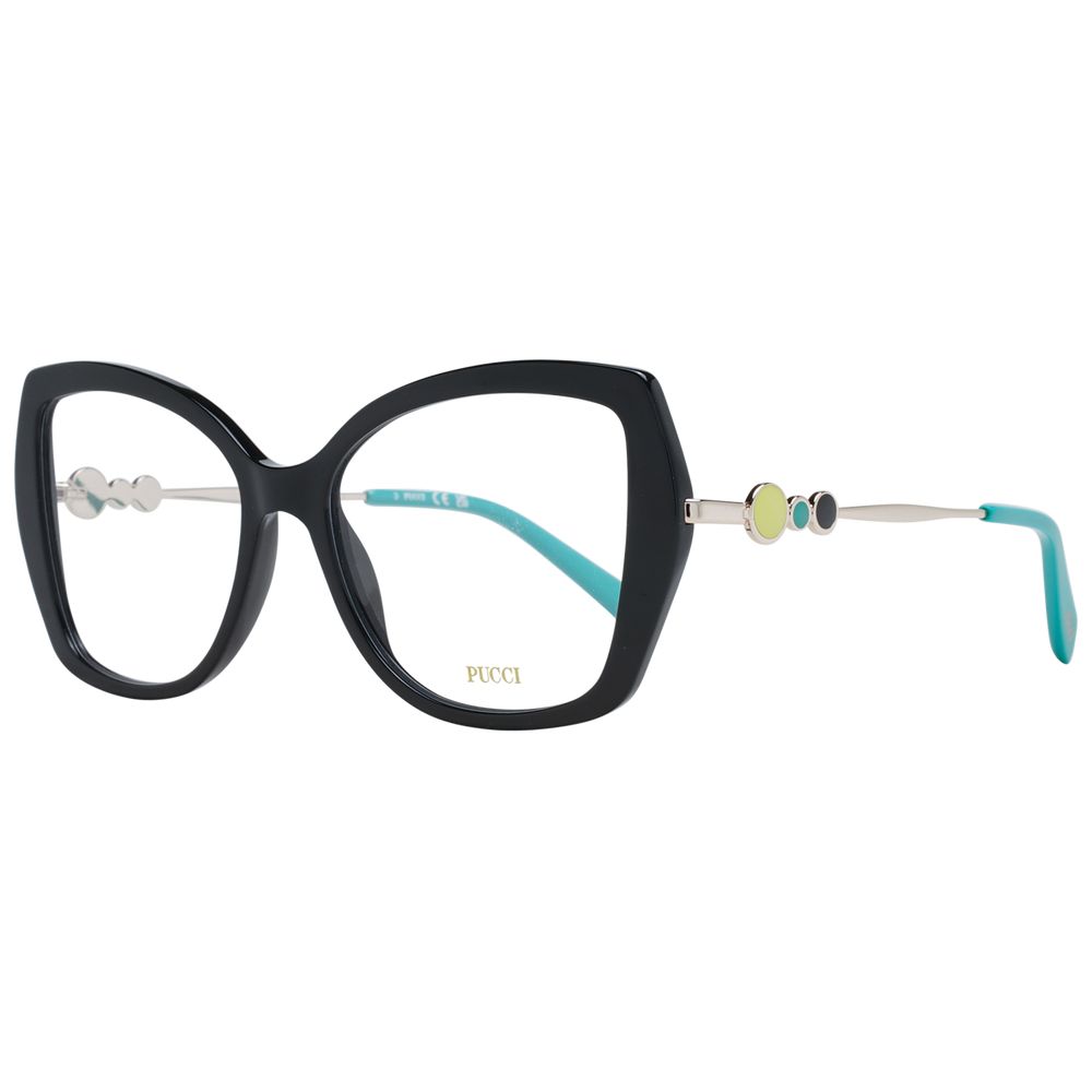 Discover the Emilio Pucci Black Plastic Glasses, where exquisite craftsmanship meets luxurious design, perfect for those who embody elegance and sophistication.