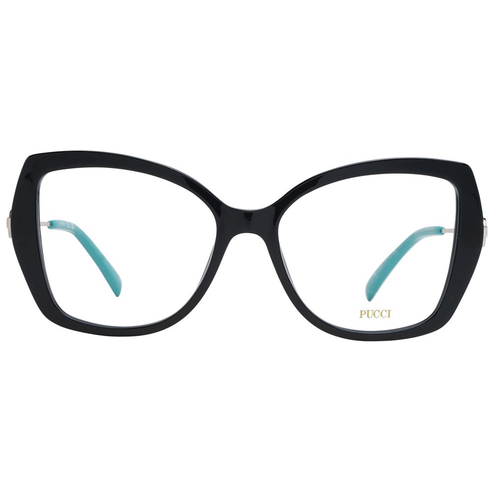 Discover the Emilio Pucci Black Plastic Glasses, masterfully crafted luxury frames that embody elegance and sophistication, perfect for the discerning individual.