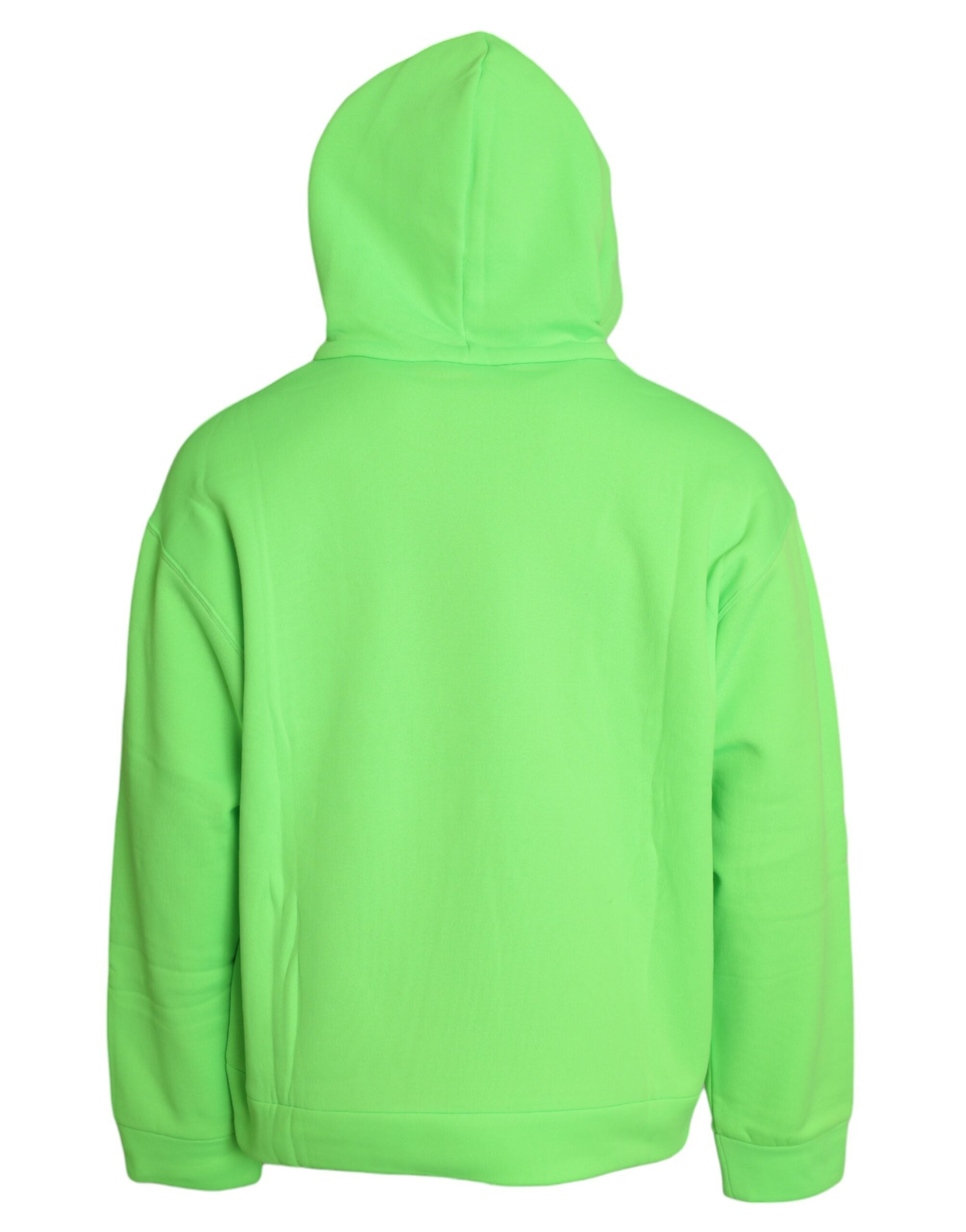 Elevate your style with the Dolce & Gabbana Neon Green Hooded Top Pullover Sweater, a luxurious blend of comfort and sophistication, crafted in Italy for the discerning individual.